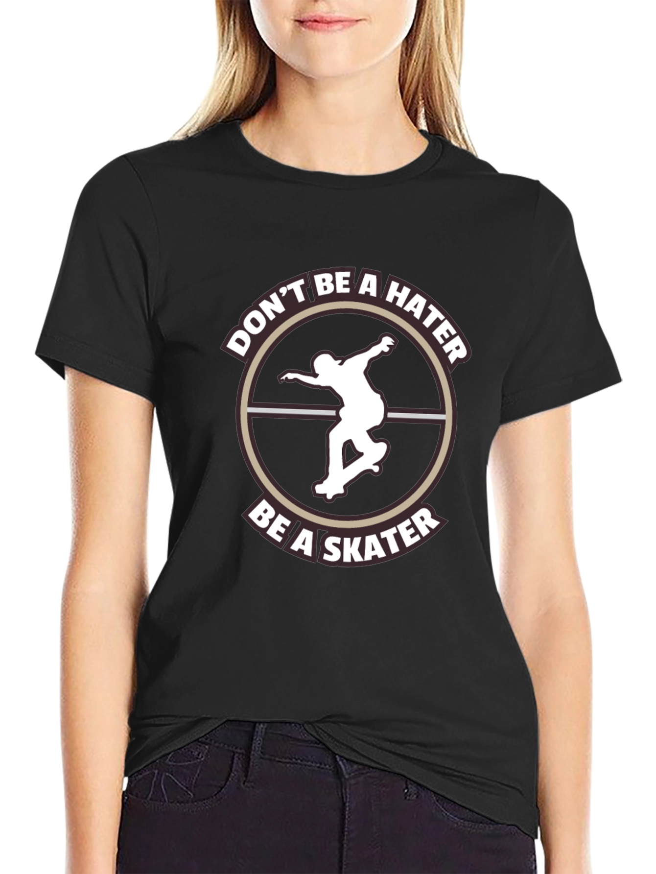 Dont Be A Hater Be A Skater Graphic Tee
