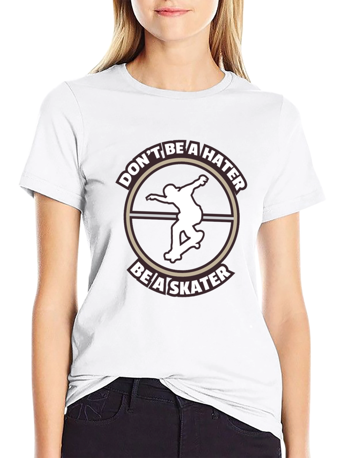 Dont Be A Hater Be A Skater Graphic Tee