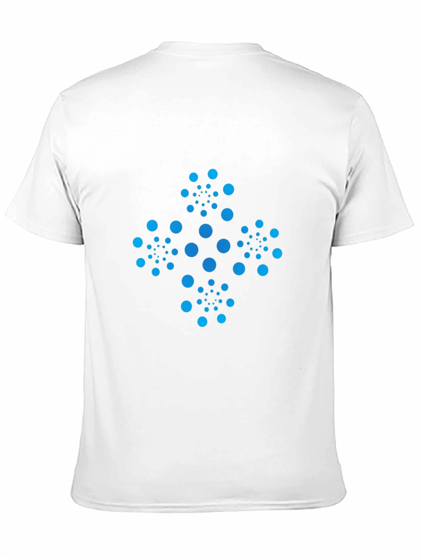 Geometric Dot Pattern Black Tee