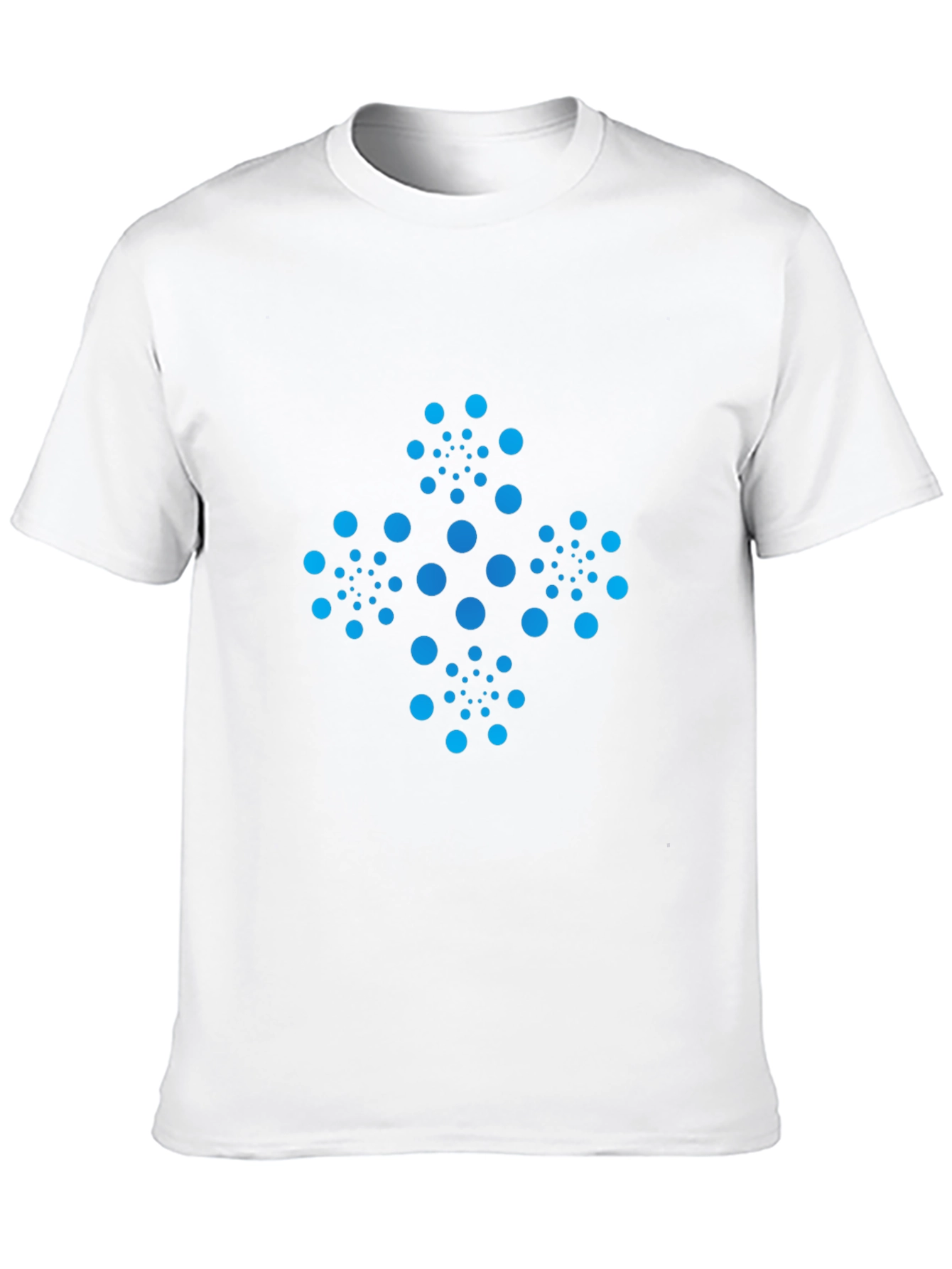 Geometric Dot Pattern Black Tee