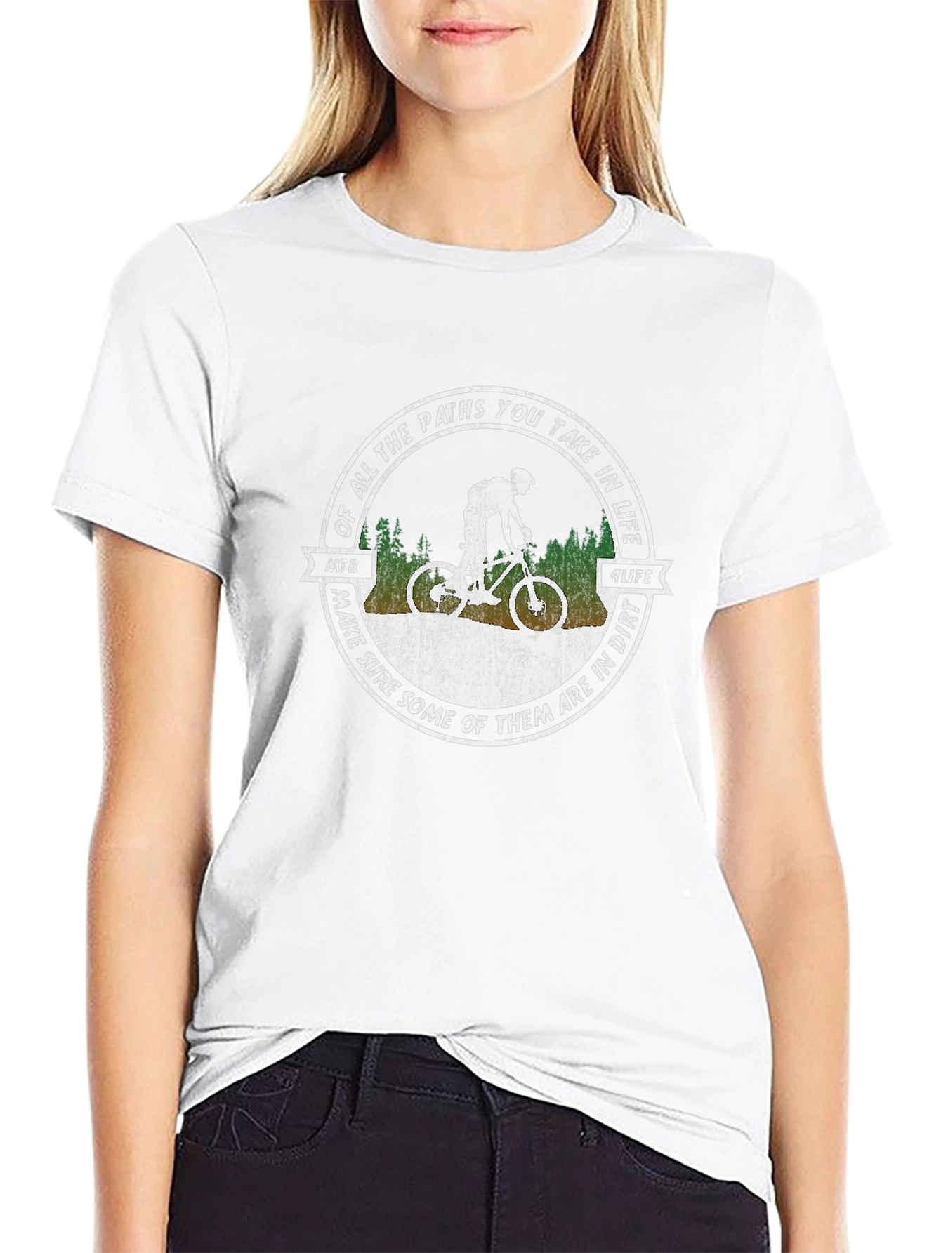 MTB 4 Life Paths in Dirt Graphic Tee