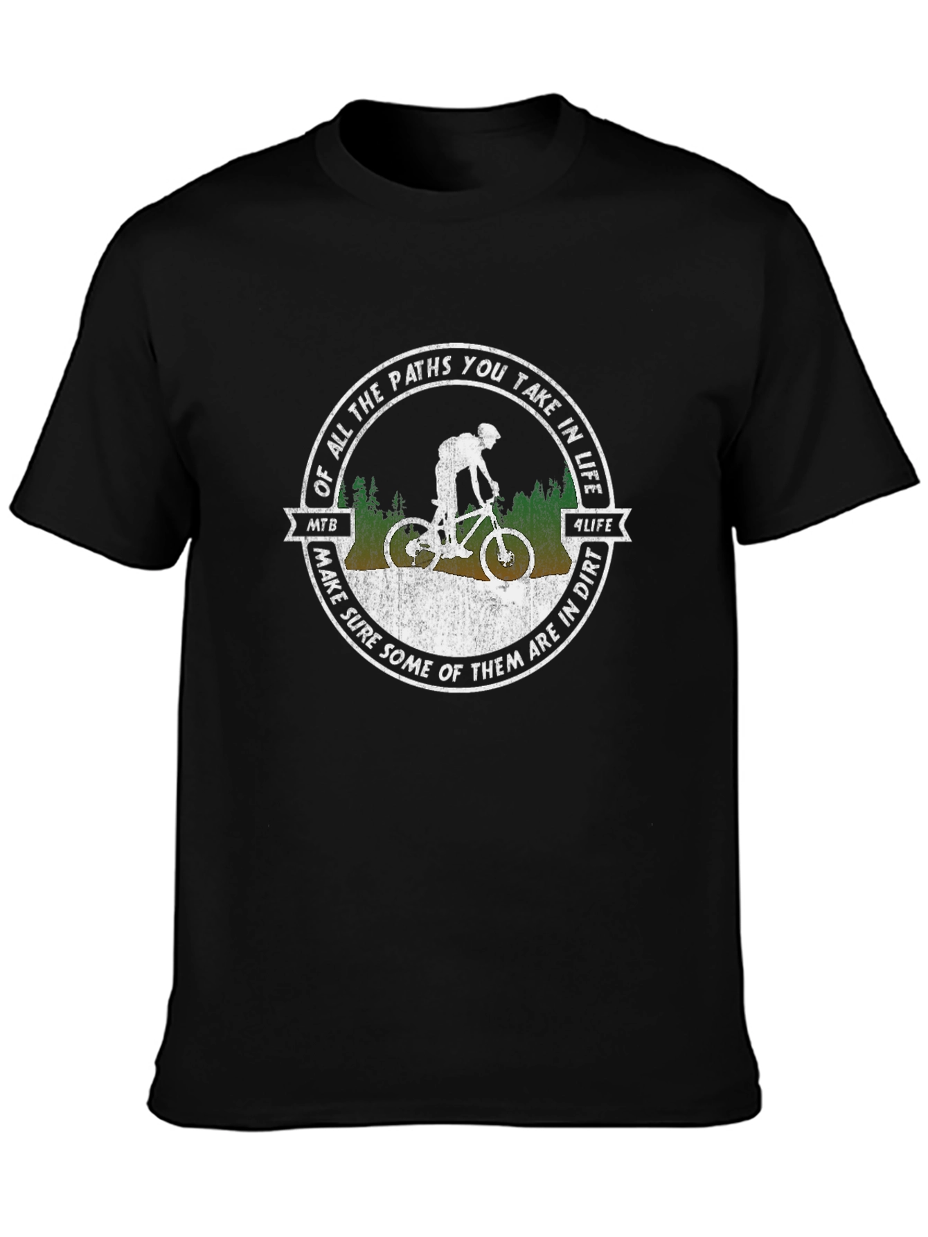 MTB 4 Life Paths in Dirt Graphic Tee
