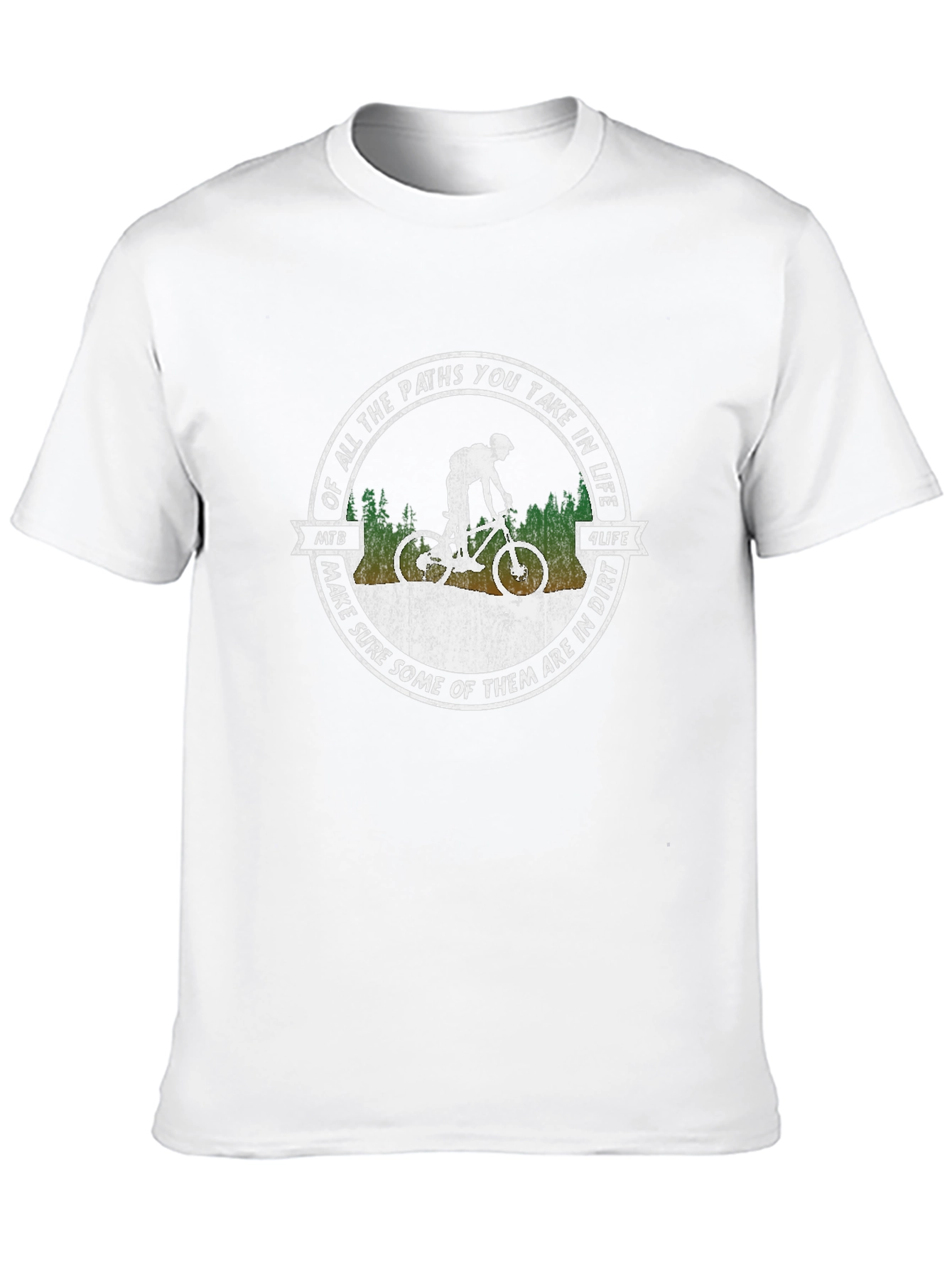 MTB 4 Life Paths in Dirt Graphic Tee
