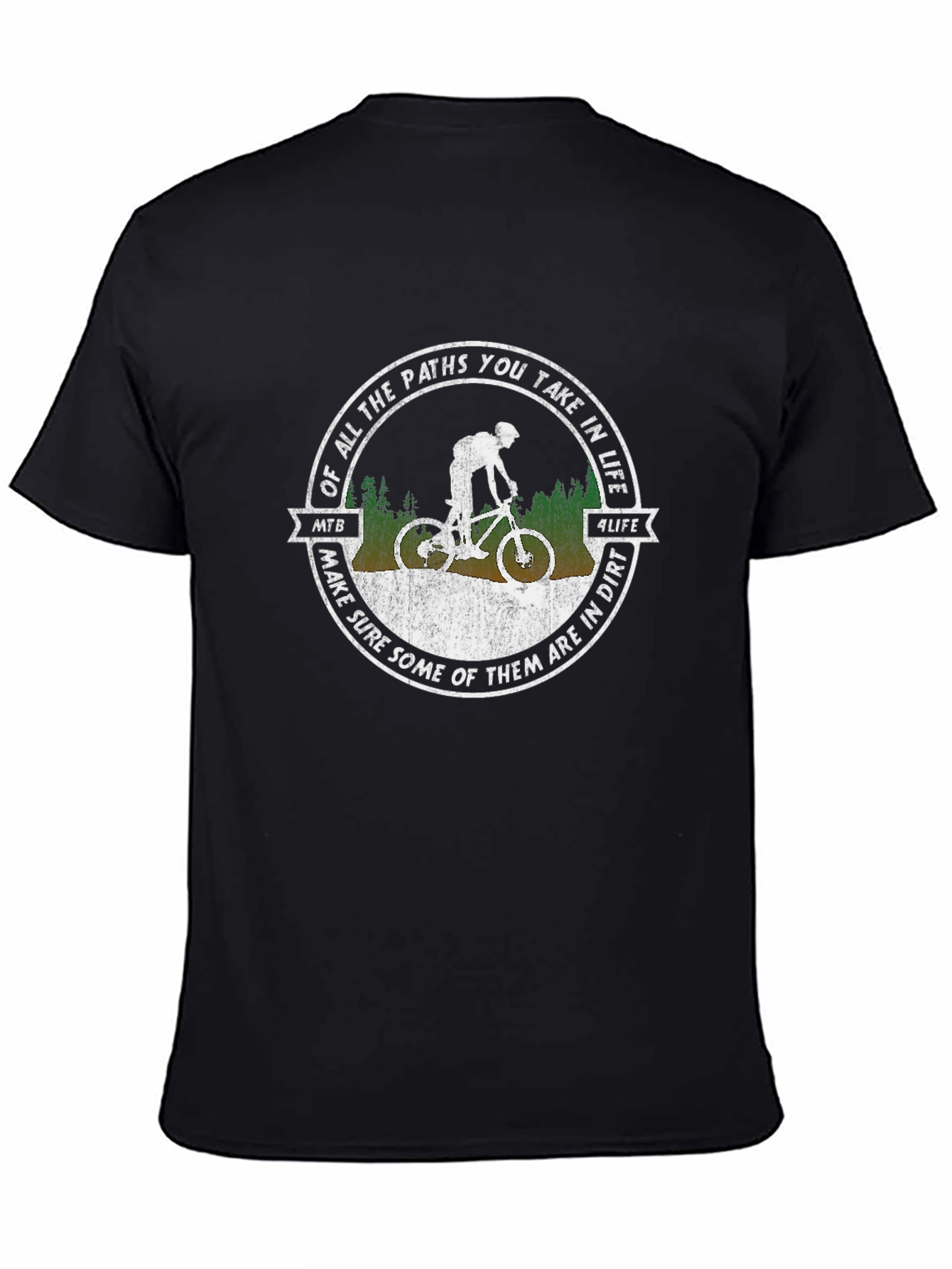 MTB 4 Life Paths in Dirt Graphic Tee