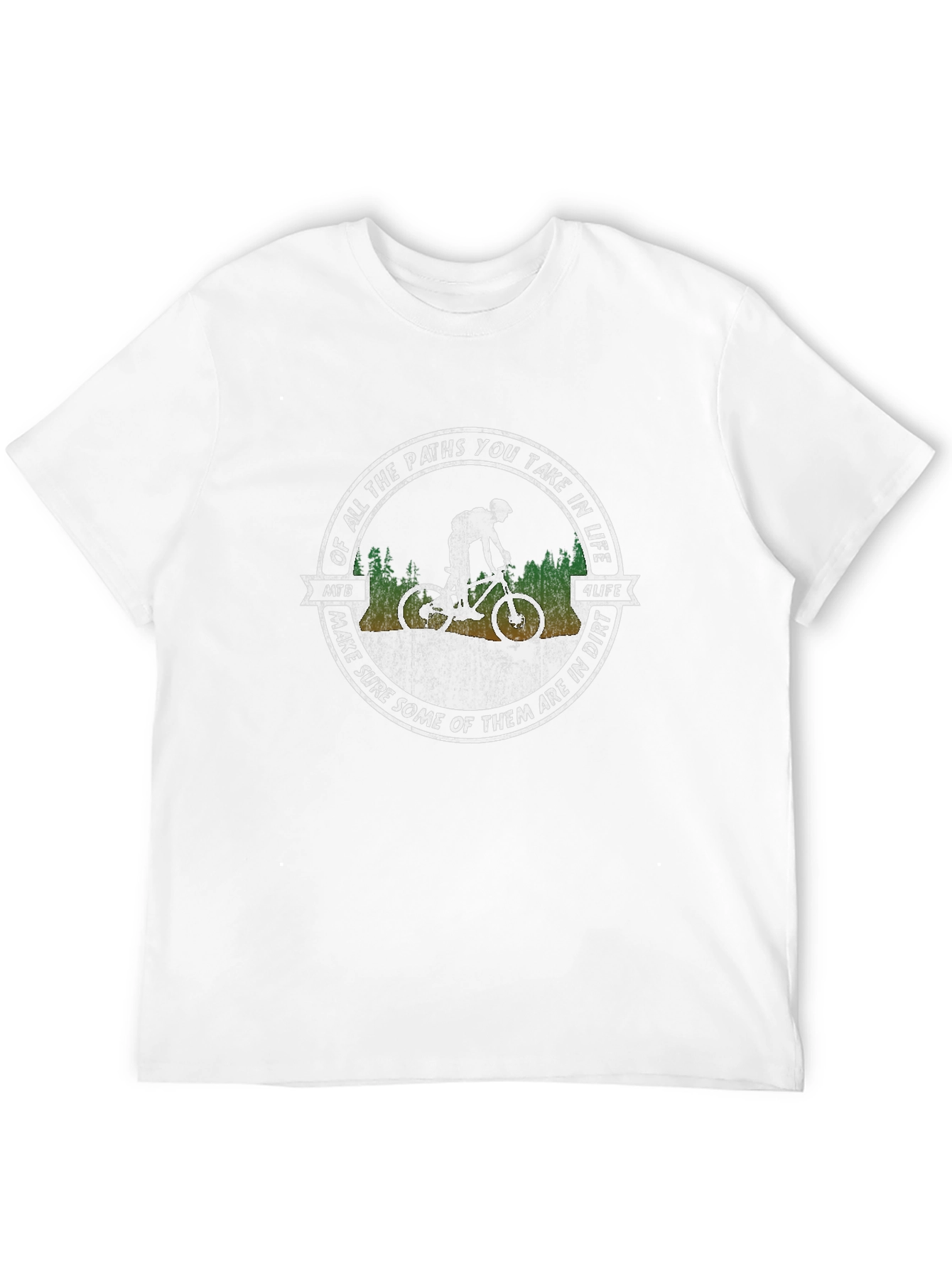 MTB 4 Life Paths in Dirt Graphic Tee