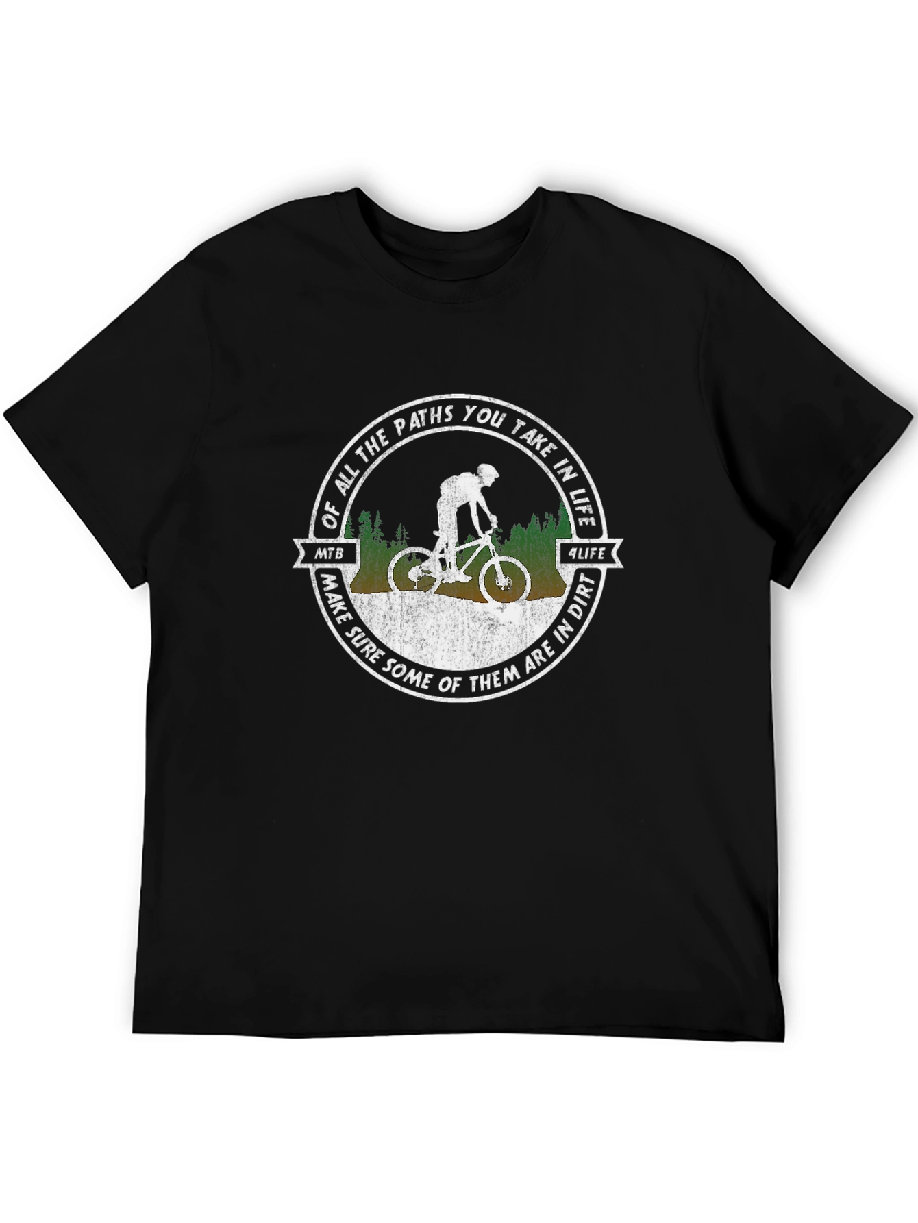 MTB 4 Life Paths in Dirt Graphic Tee
