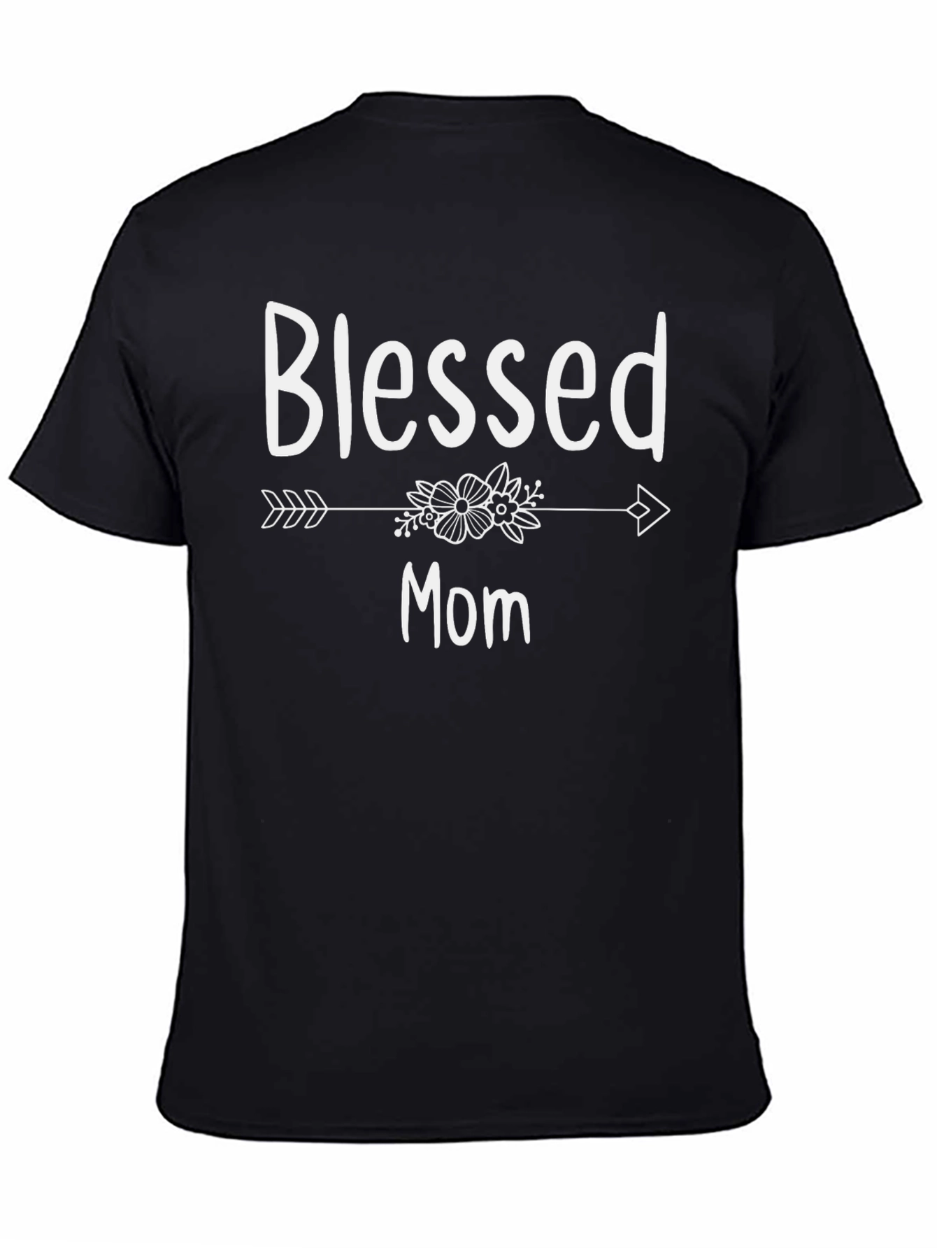 Blessed Mom Graphic T-Shirt - Black