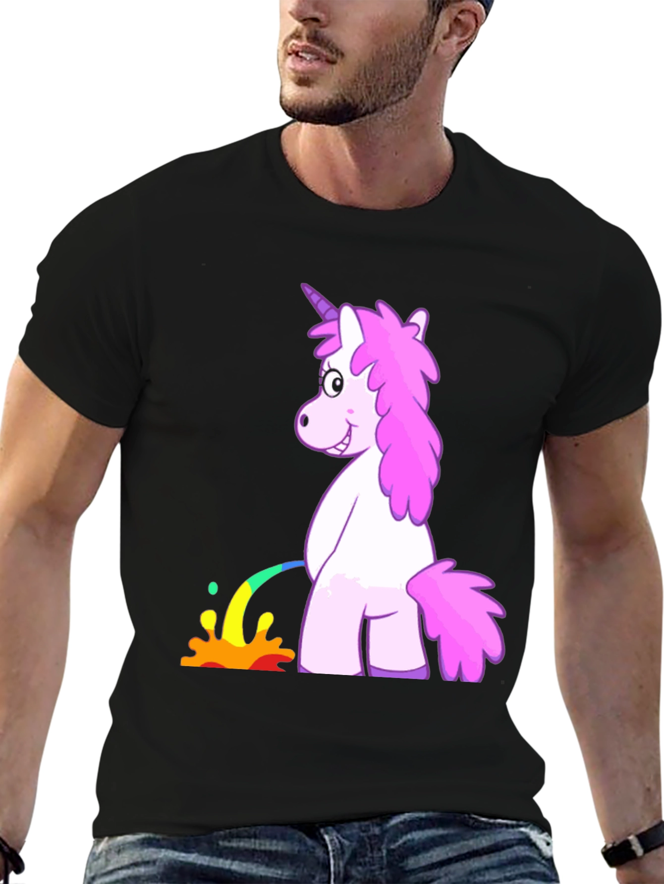Unicorn Rainbow Pissing Graphic Tee