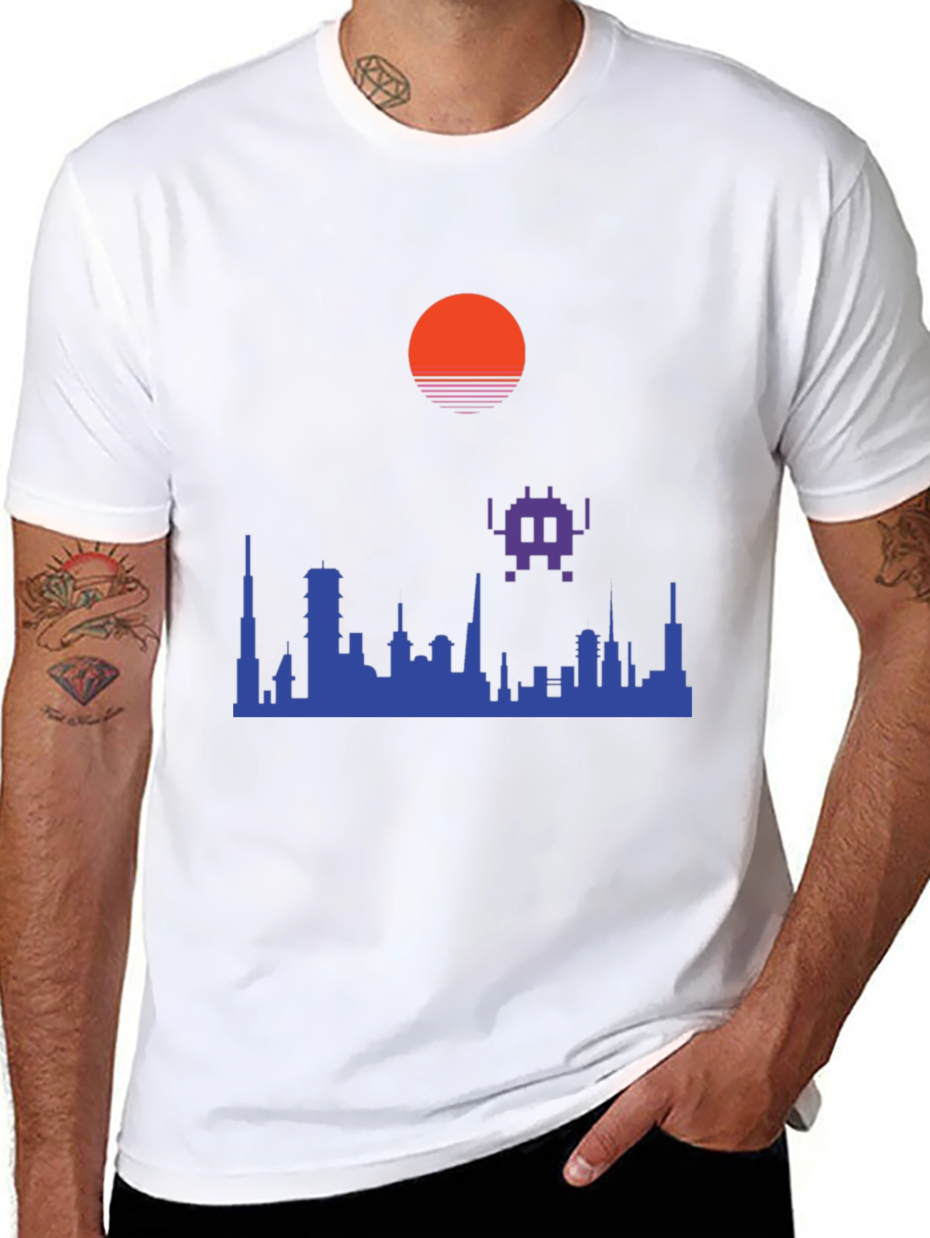 Retro Cityscape Graphic Tee