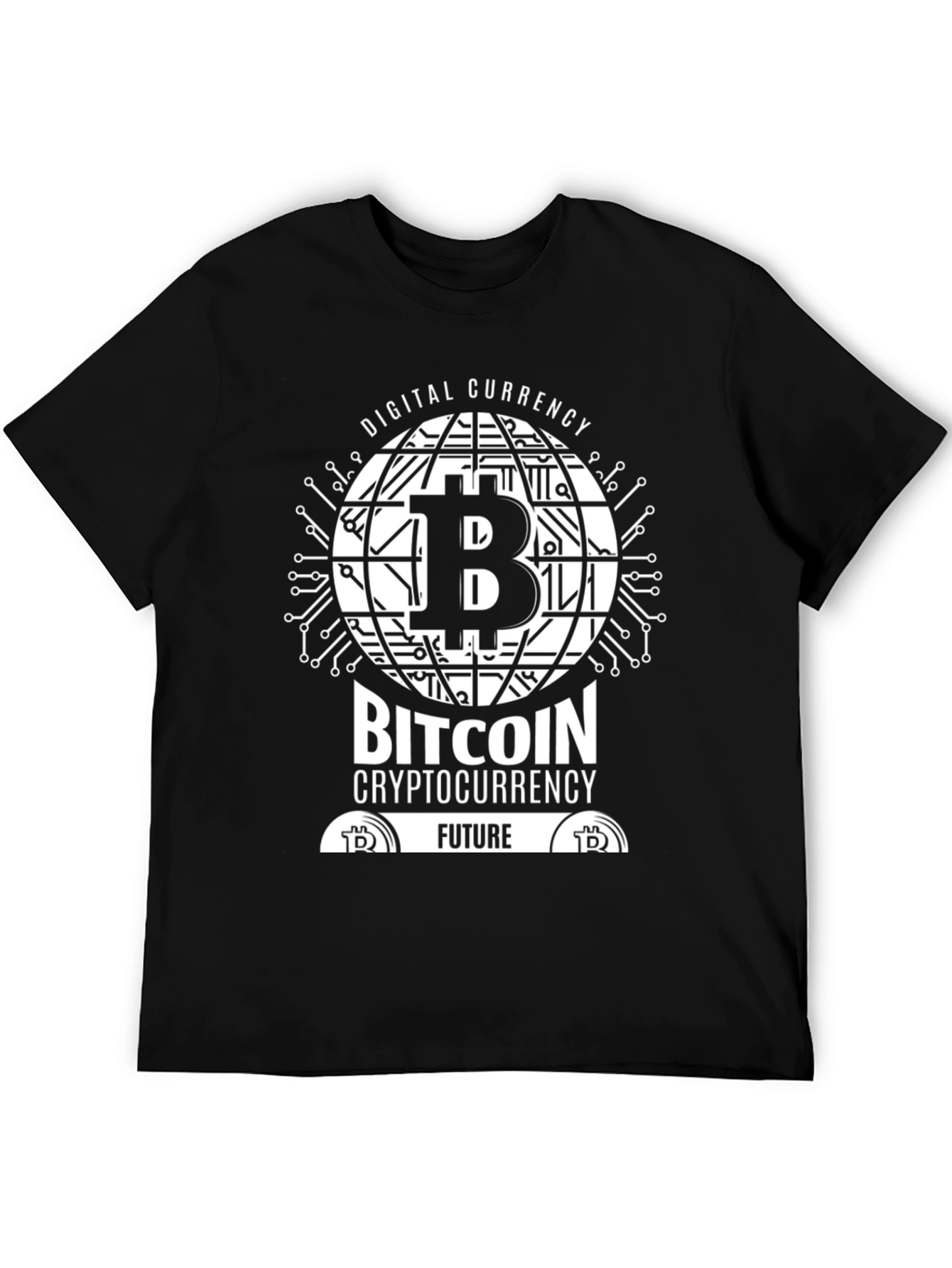 Bitcoin Cryptocurrency Future Black T-Shirt