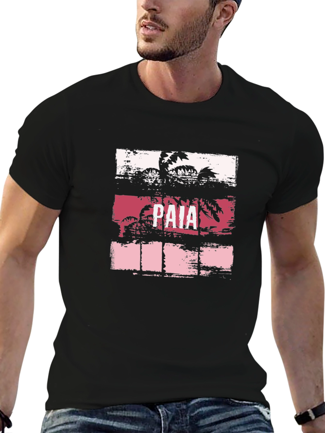 Paia Palm Tree Graphic Tee - Black