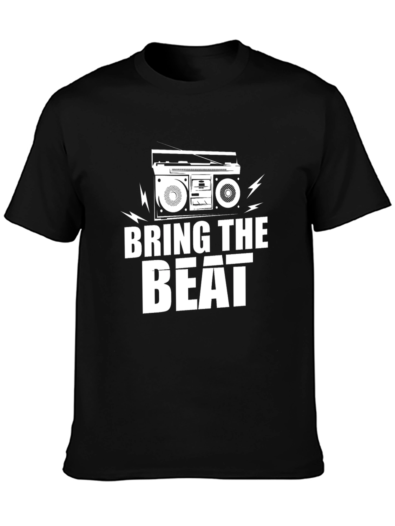 Bring the Beat Retro Boombox Graphic T-Shirt