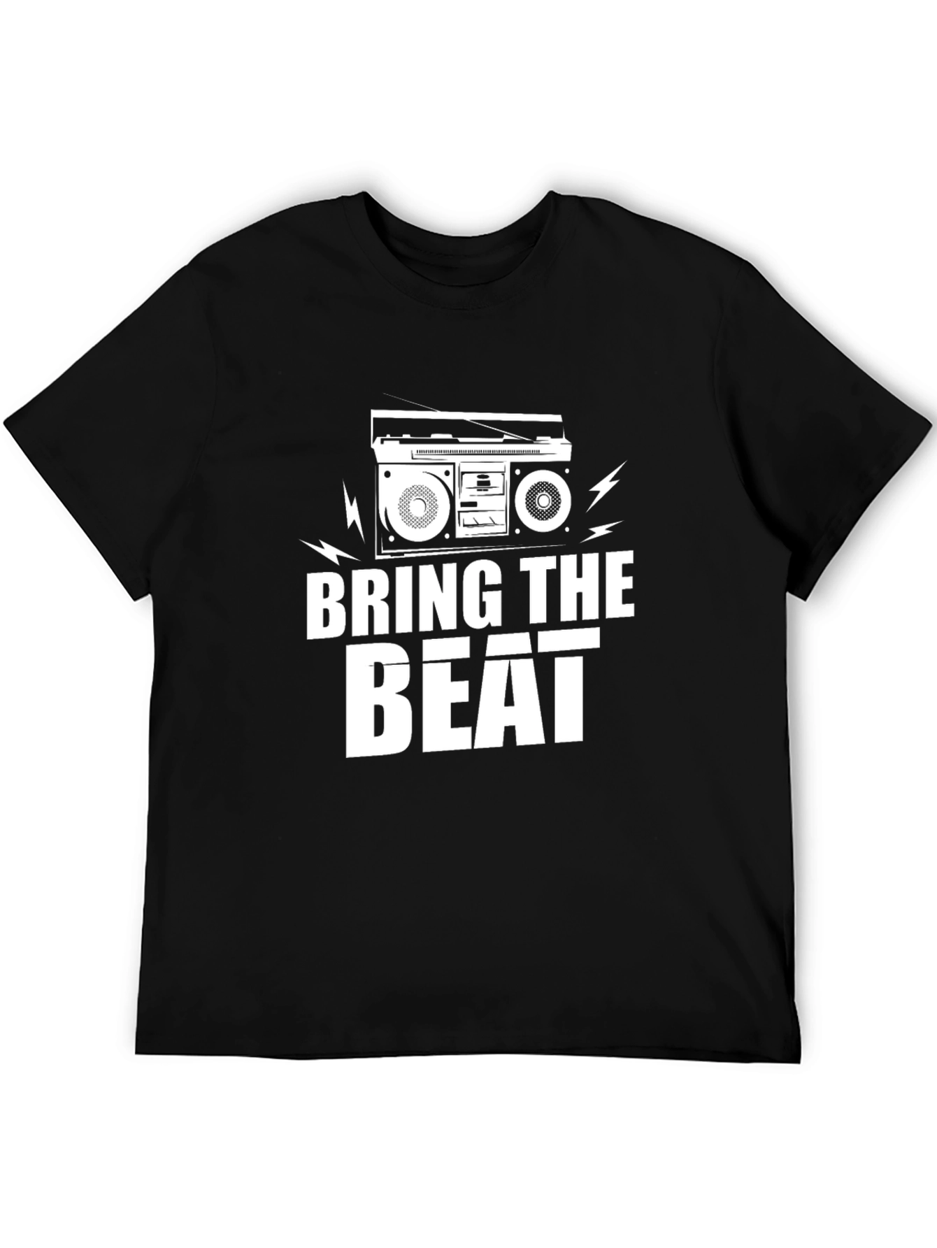 Bring the Beat Retro Boombox Graphic T-Shirt