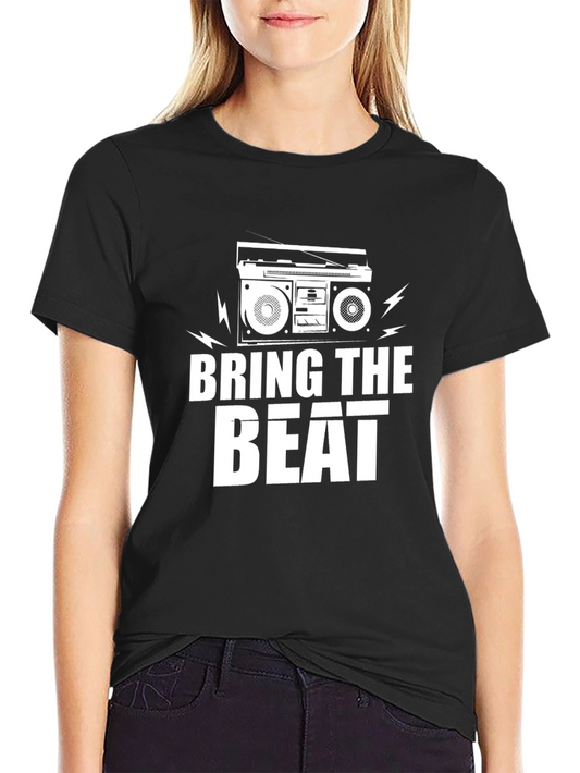 Bring the Beat Retro Boombox Graphic T-Shirt