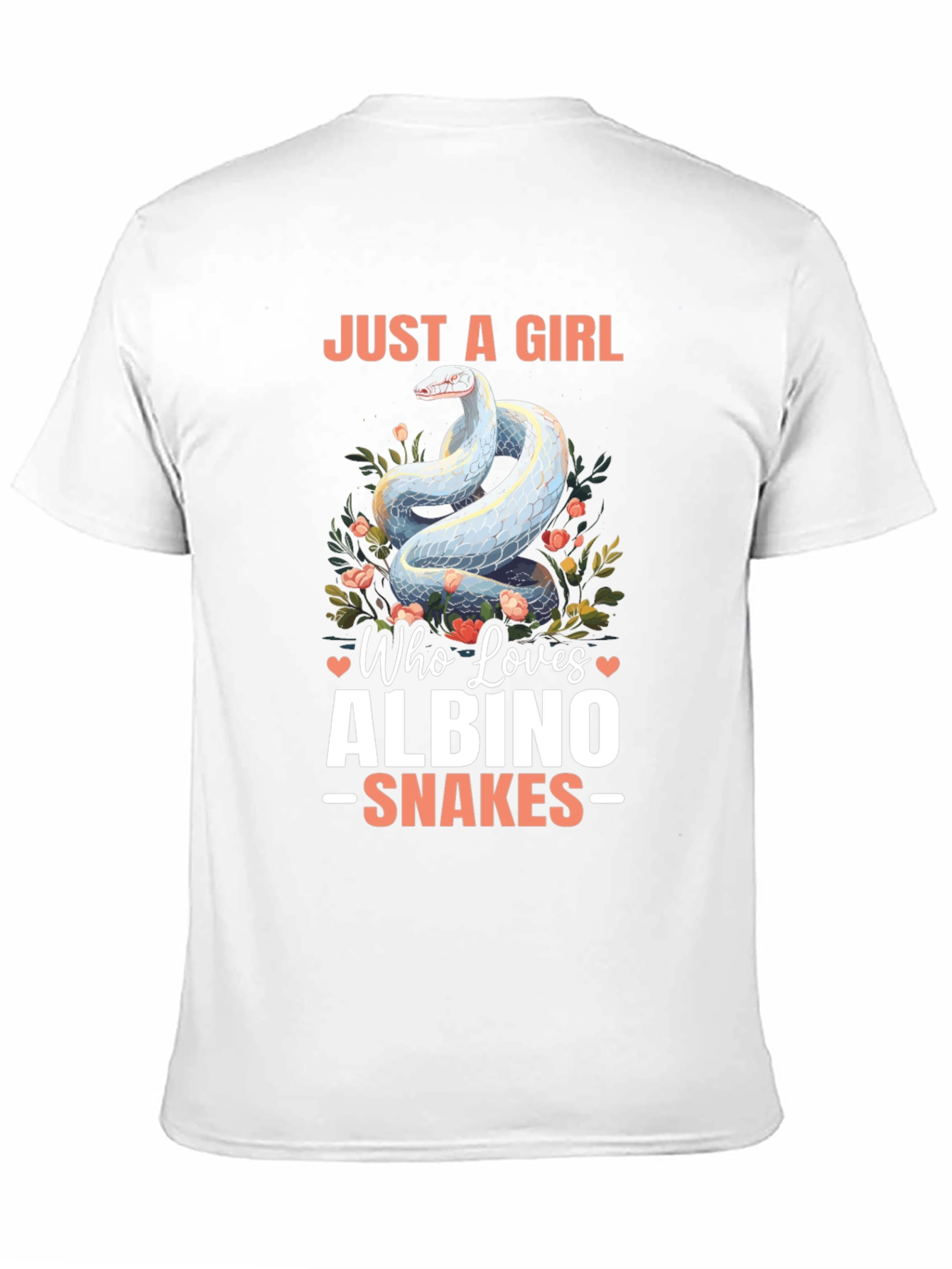 Girl Loves Albino Snakes Graphic Tee