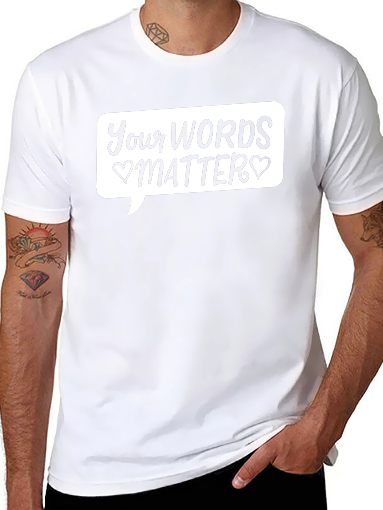 Your Words Matter Black Graphic T-Shirt