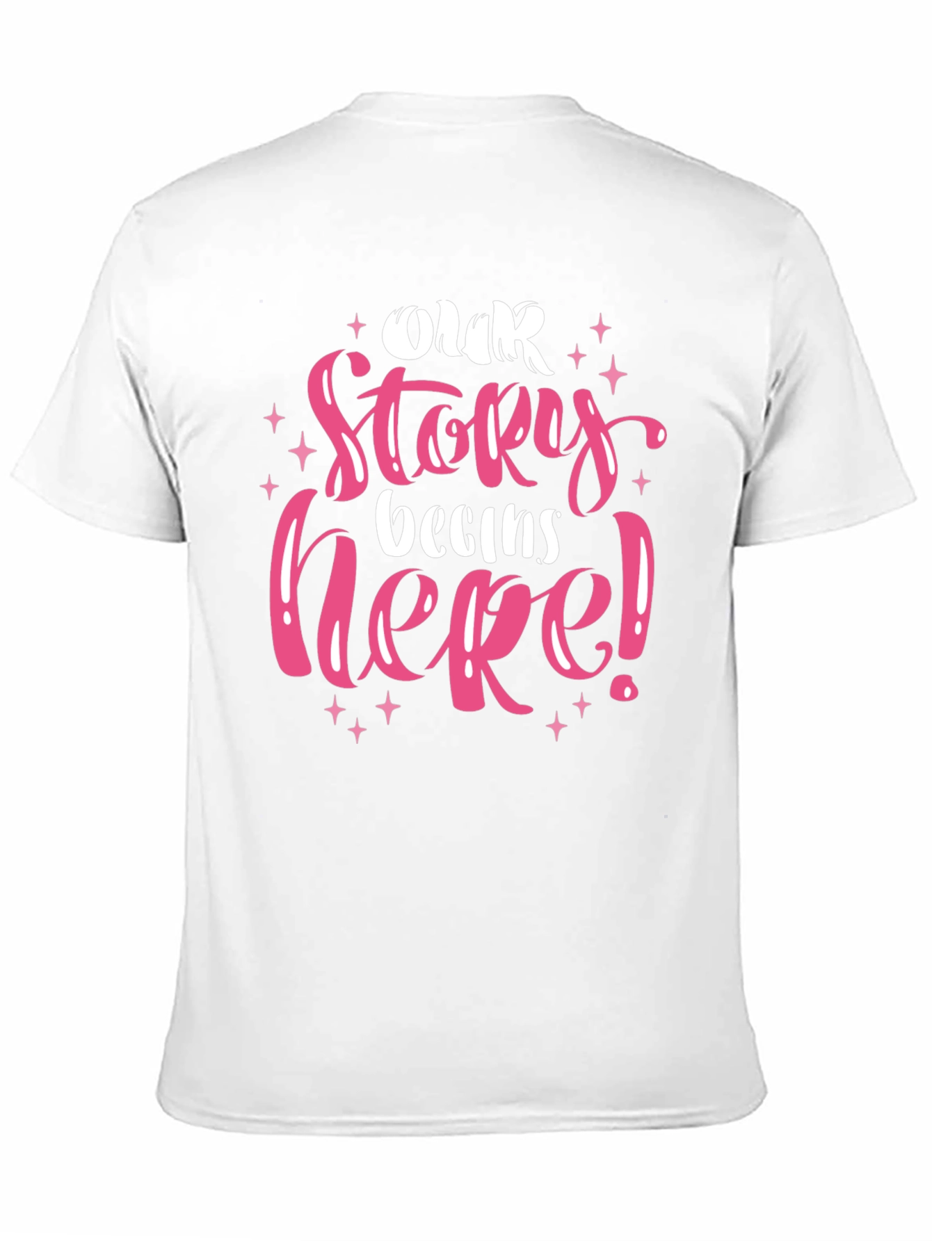 Our Story Begins Here Black Graphic Tee
