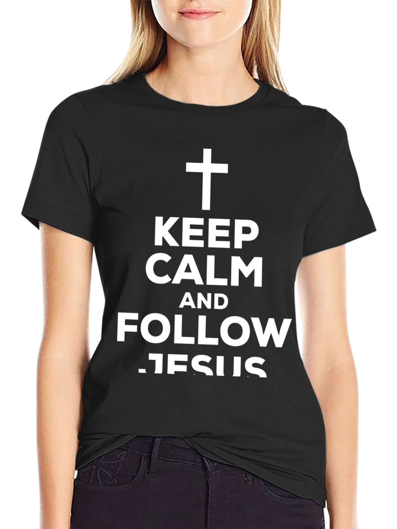 Keep Calm and Follow Jesus T-Shirt Christian Tee