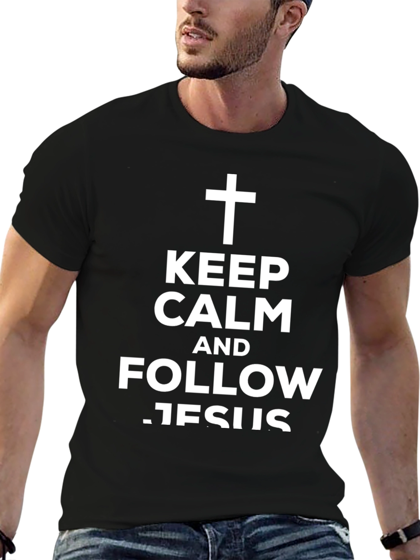 Keep Calm and Follow Jesus T-Shirt Christian Tee