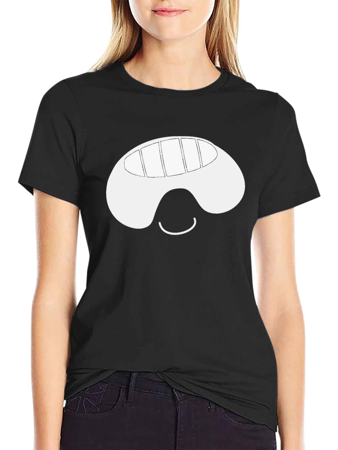 Funny Face Graphic Black T-Shirt