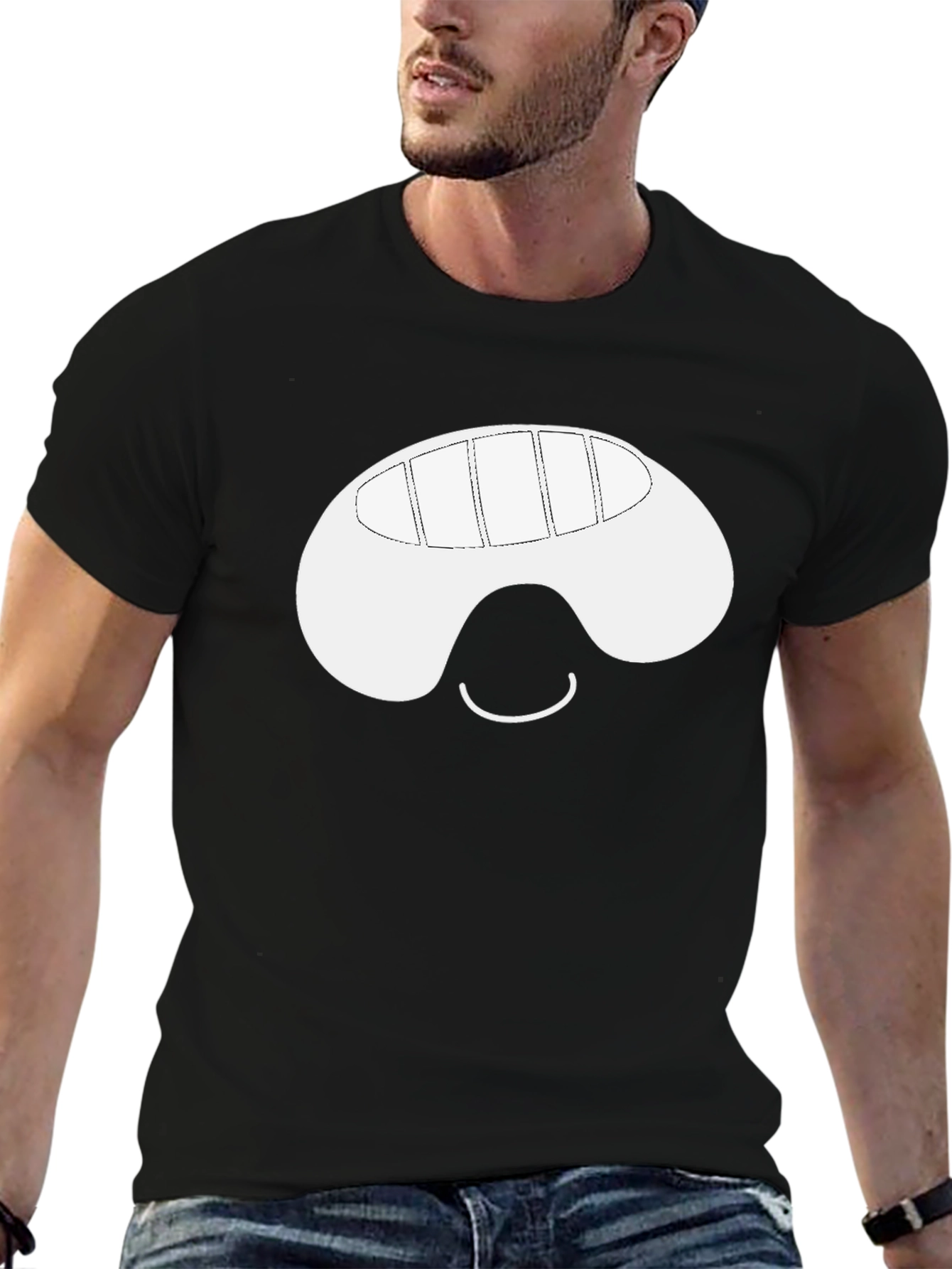 Funny Face Graphic Black T-Shirt