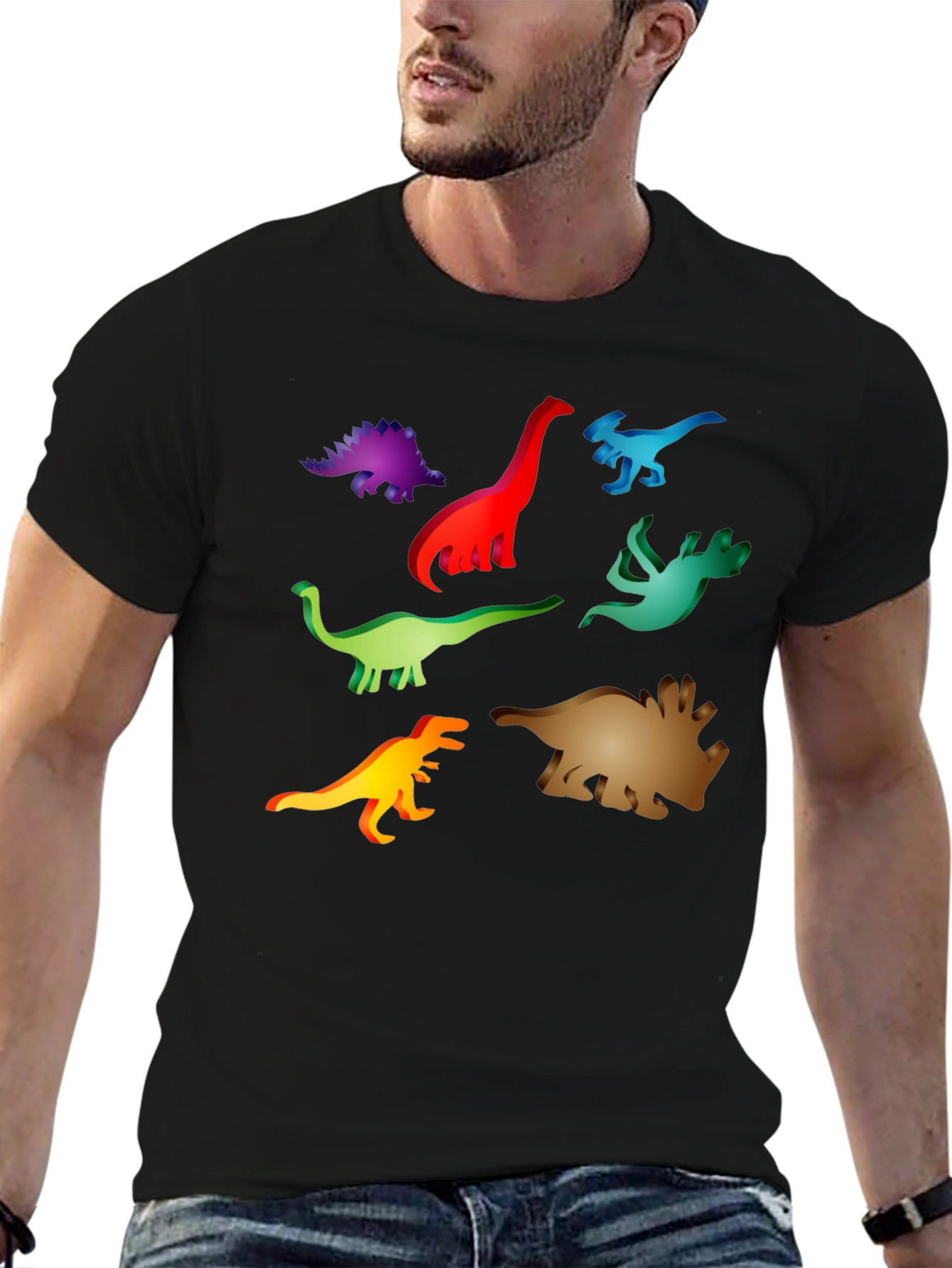 Dinosaur Graphic Black T-Shirt