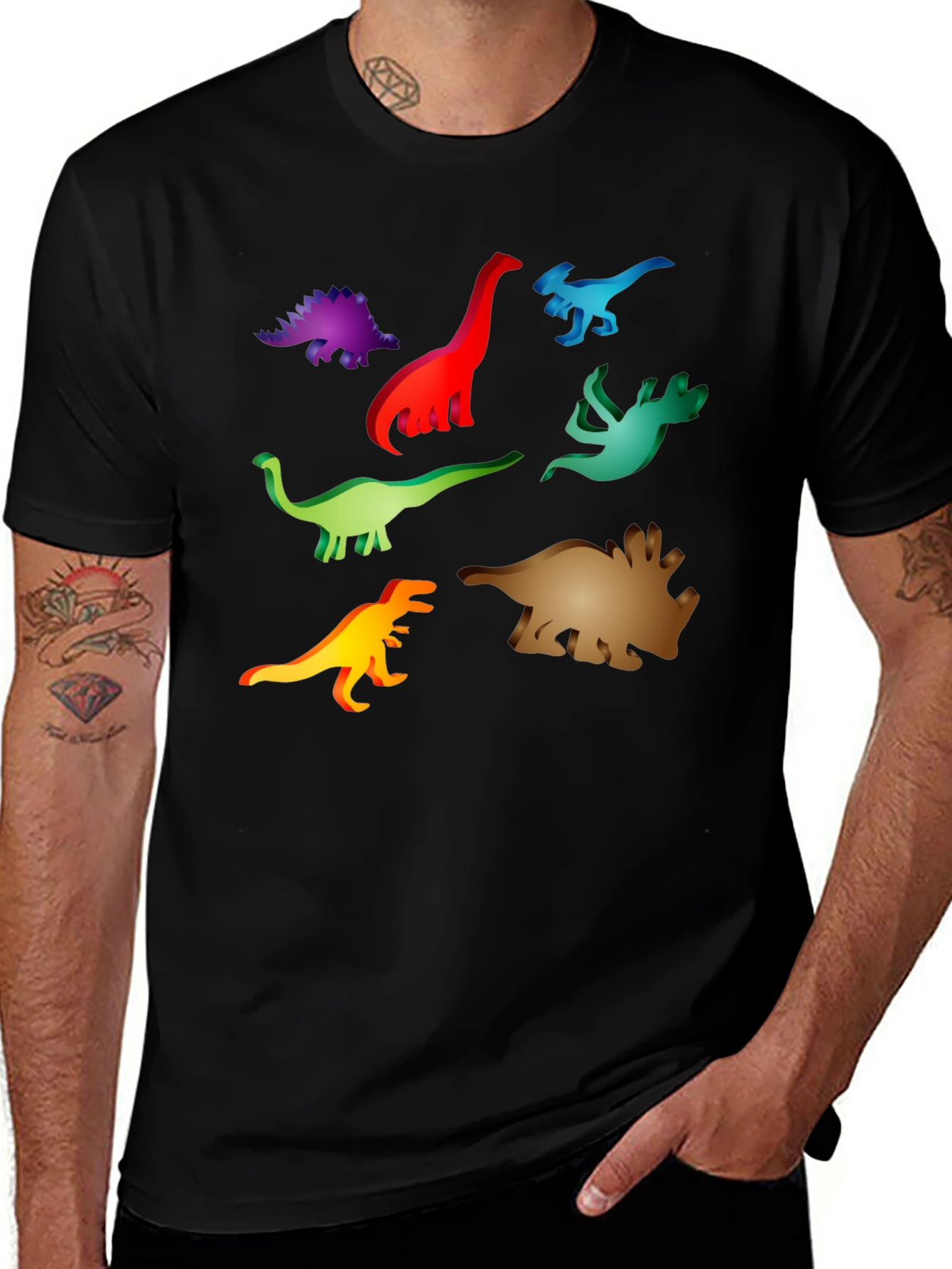Dinosaur Graphic Black T-Shirt