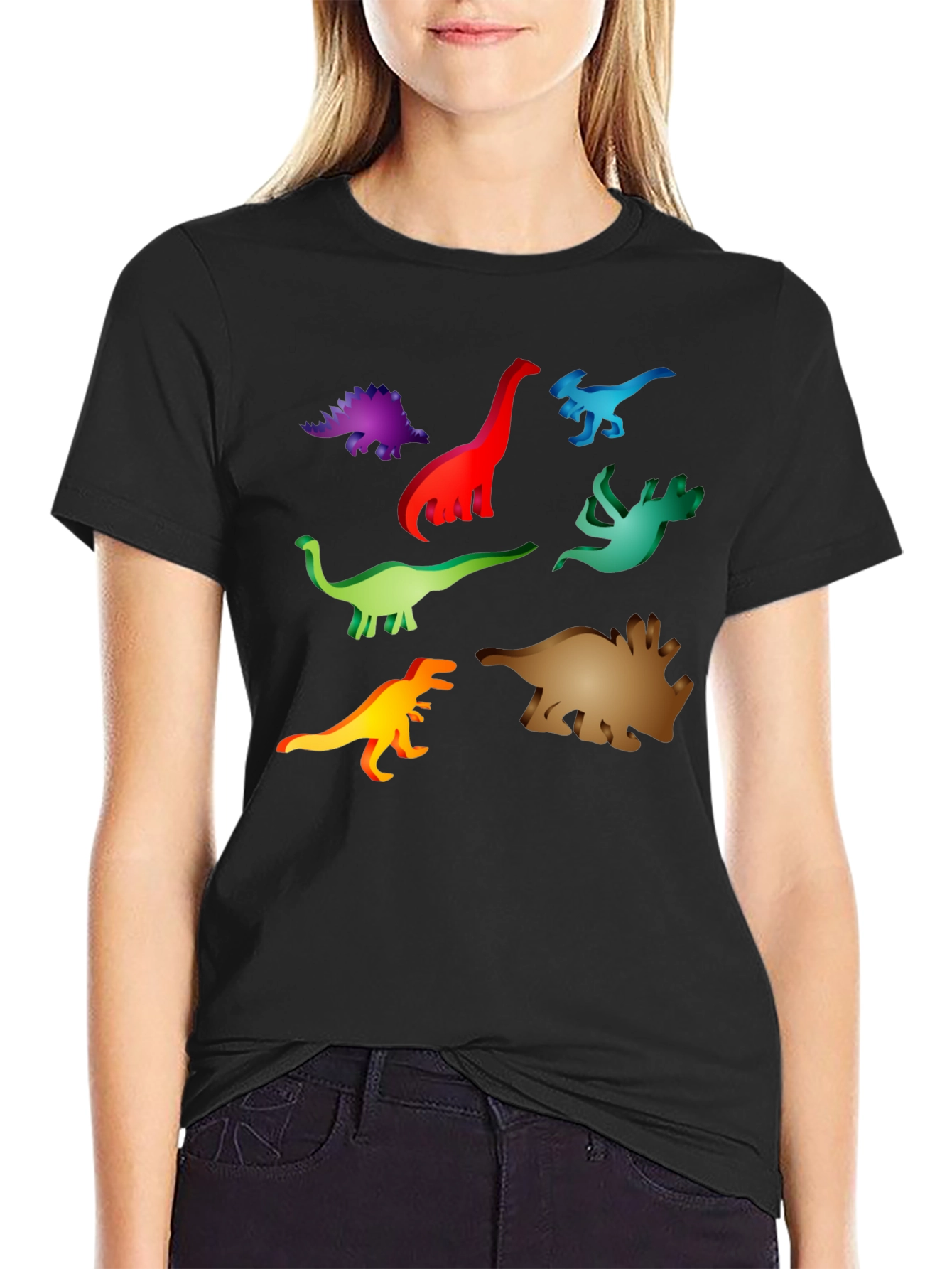 Dinosaur Graphic Black T-Shirt