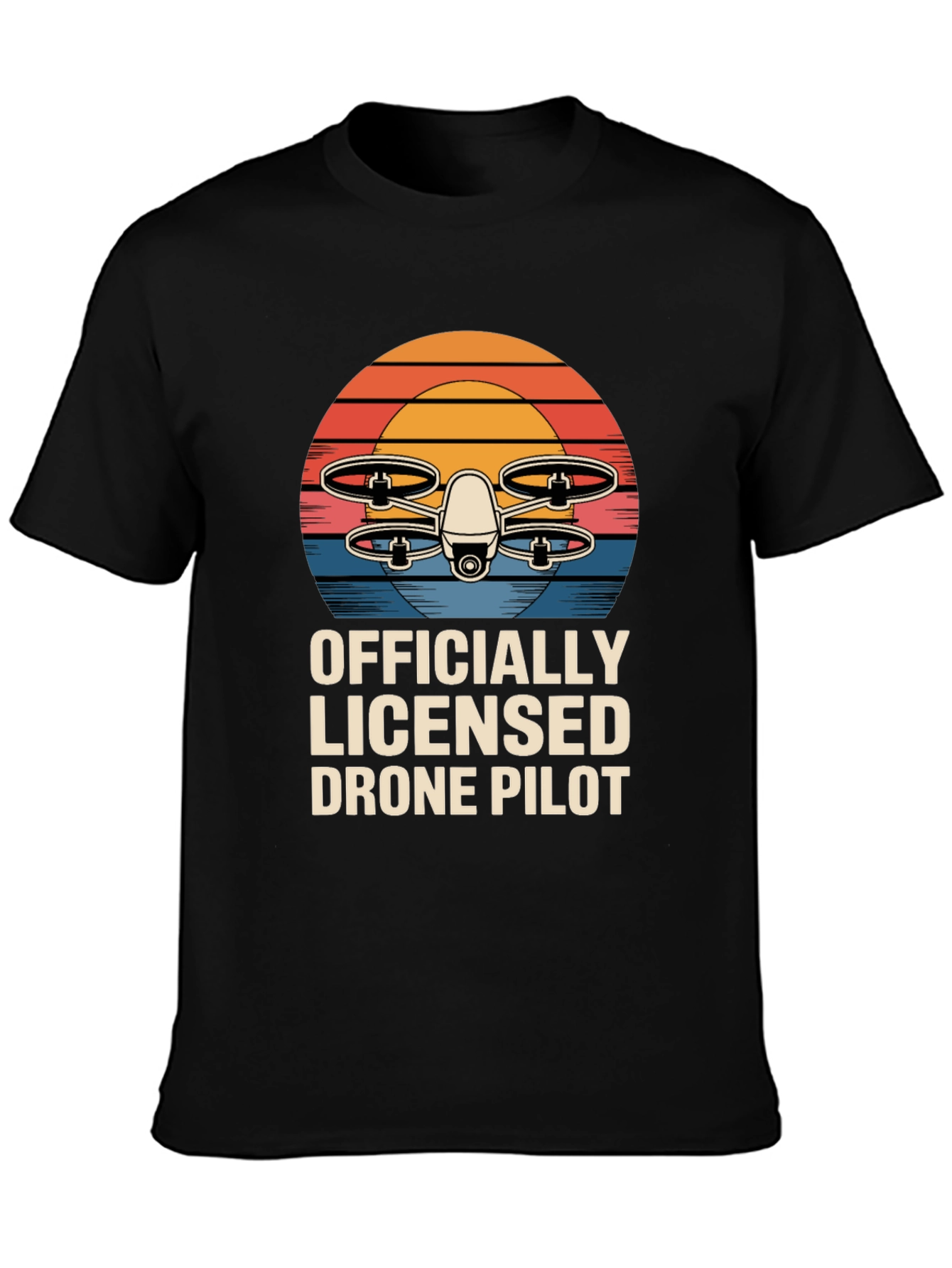 Officially Licensed Drone Pilot T-Shirt Retro Design