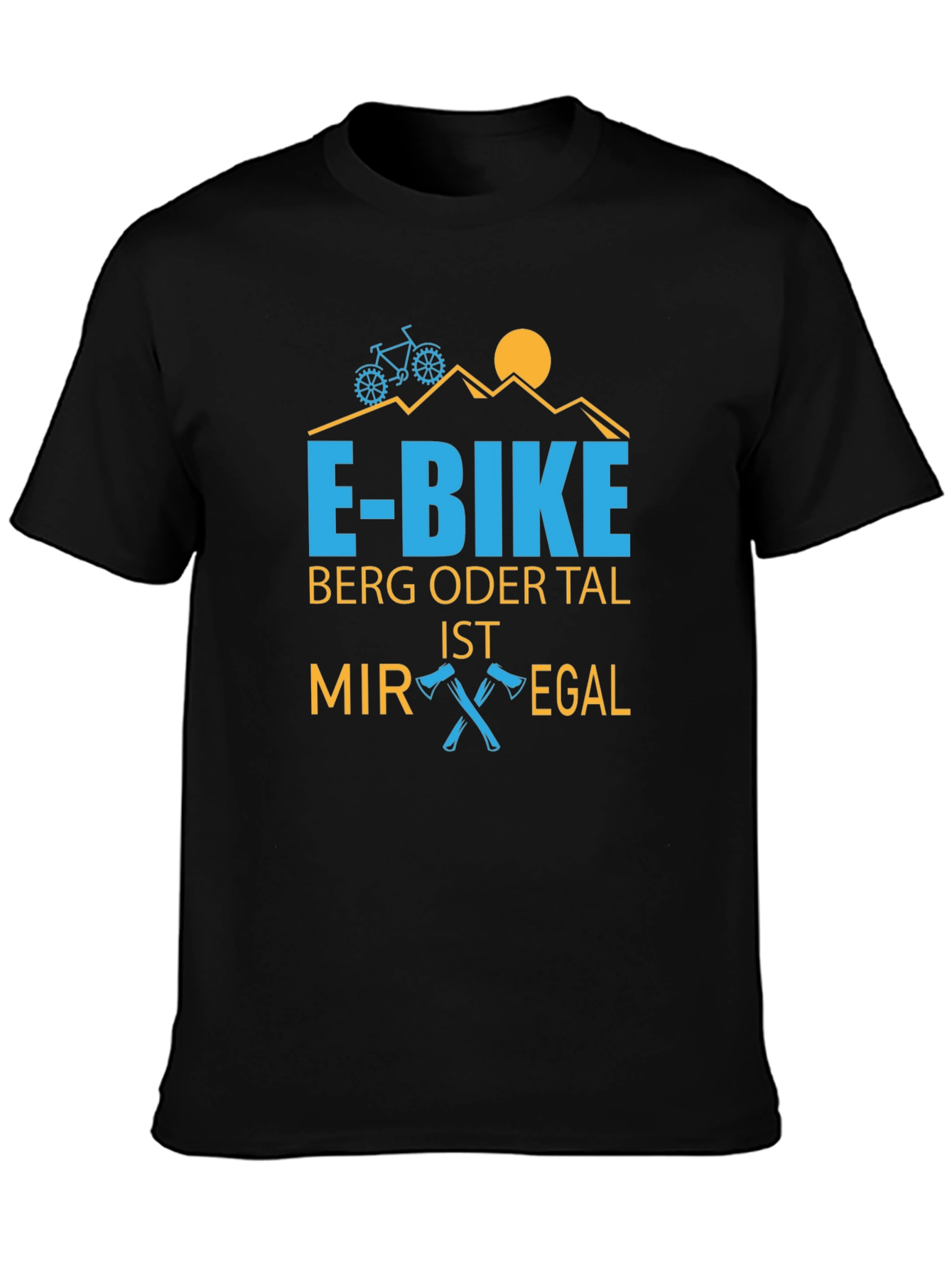 E-Bike Mountain Design T-Shirt