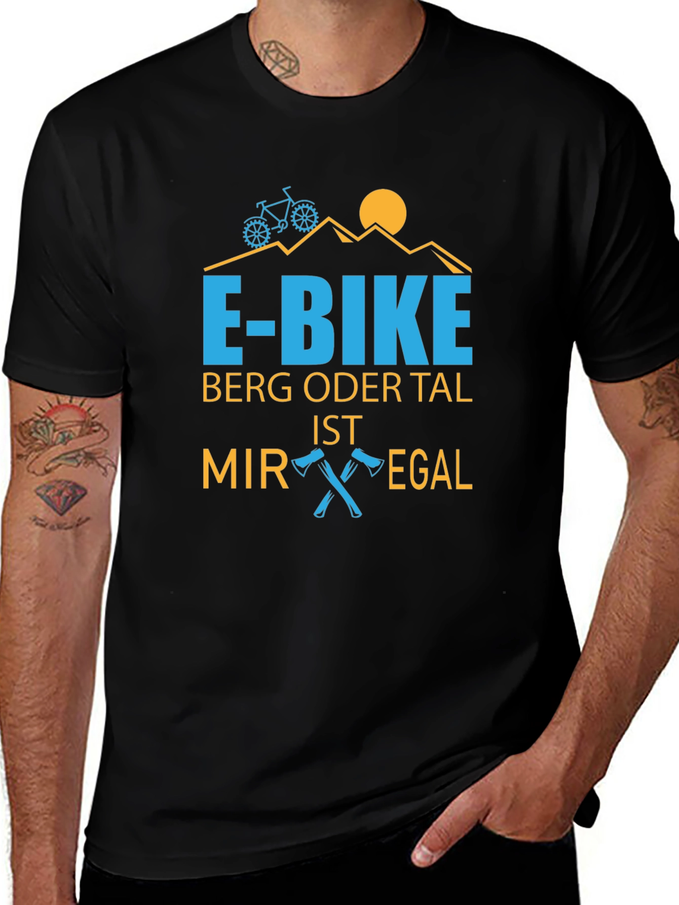 E-Bike Mountain Design T-Shirt