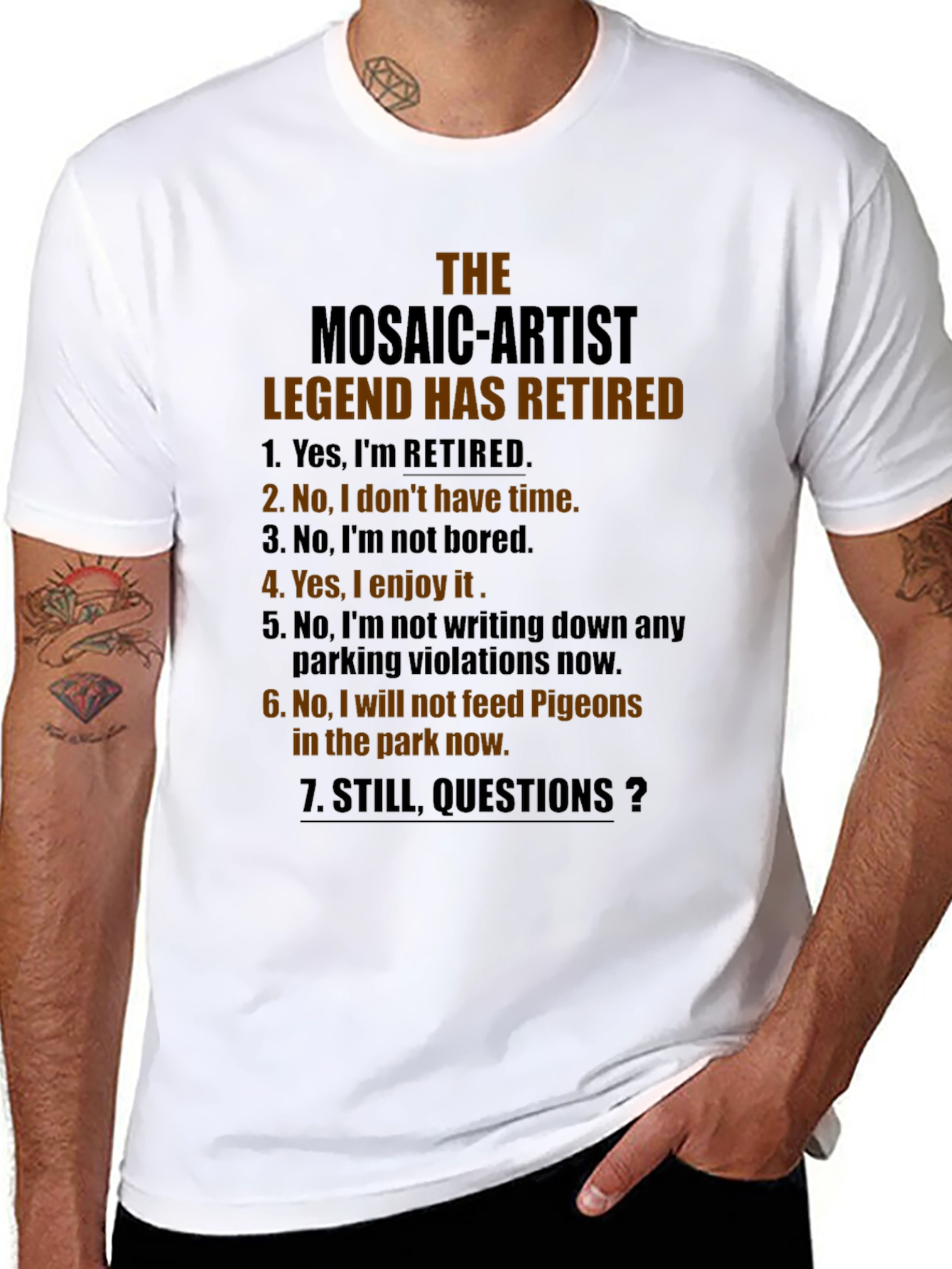 Retired Mosaic Artist Legend T-Shirt