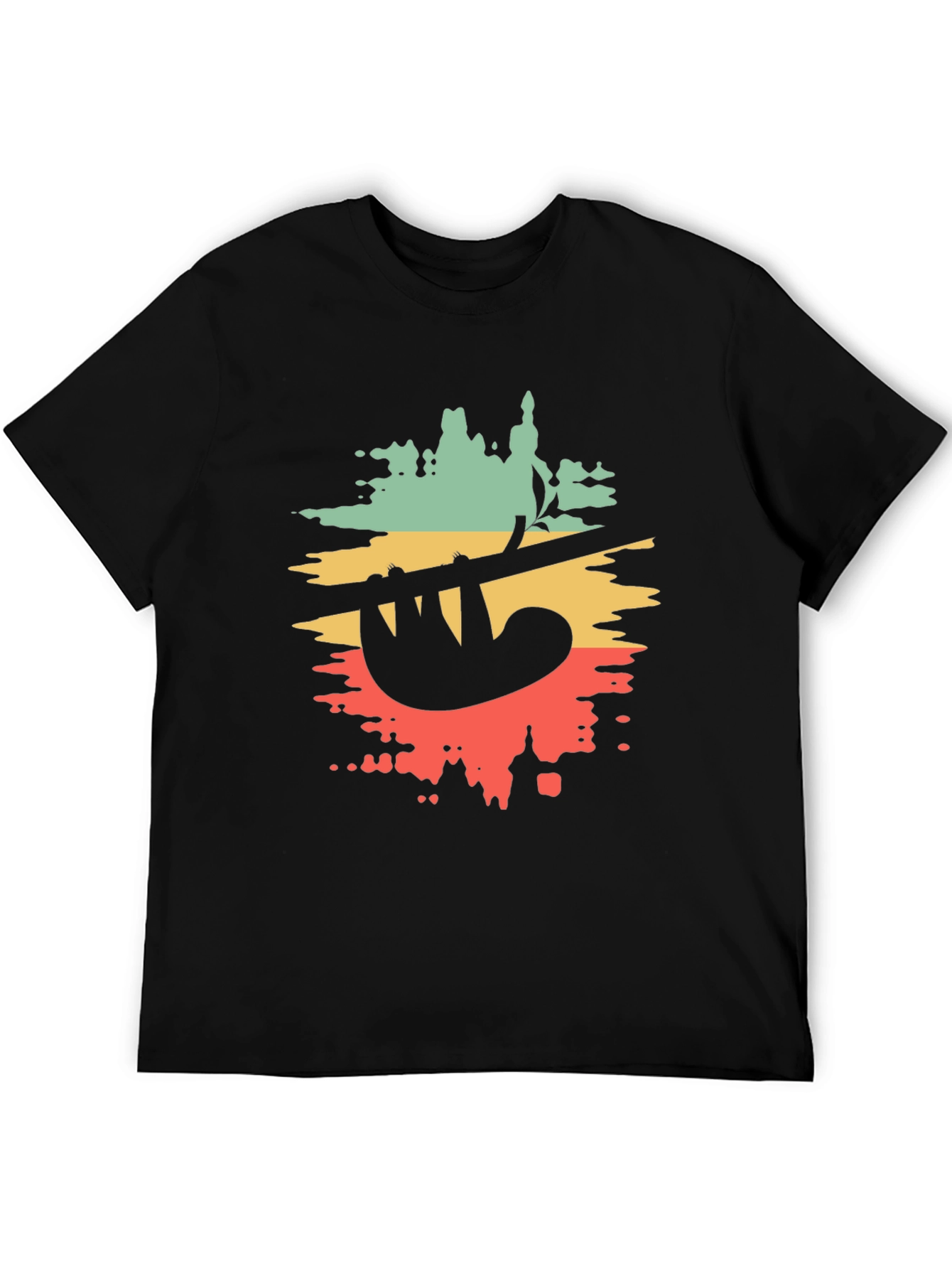 Retro Sloth Graphic Tee - Cool Relaxed Style