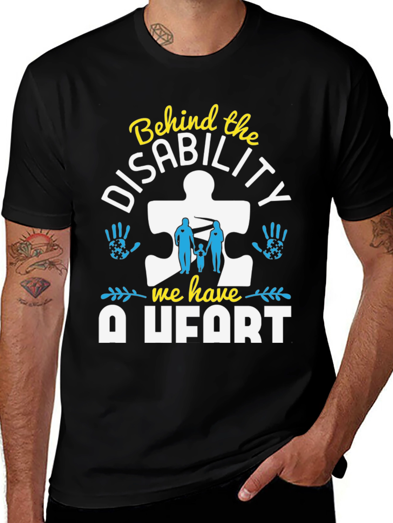 Autism Awareness Puzzle Piece Heart Graphic Tee