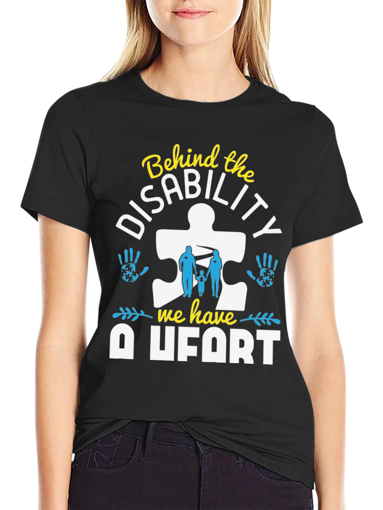 Autism Awareness Puzzle Piece Heart Graphic Tee