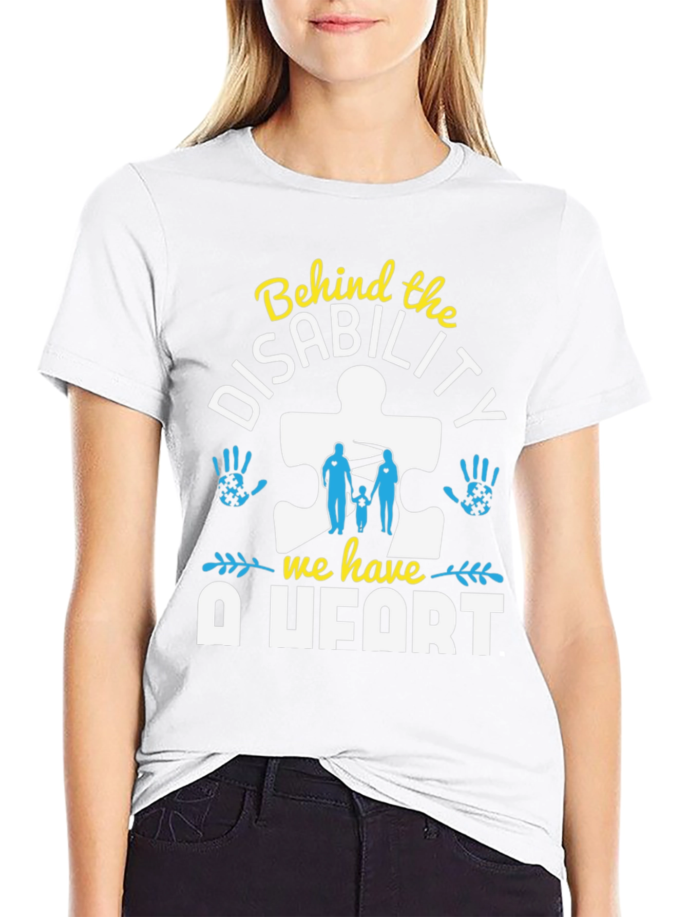 Autism Awareness Puzzle Piece Heart Graphic Tee