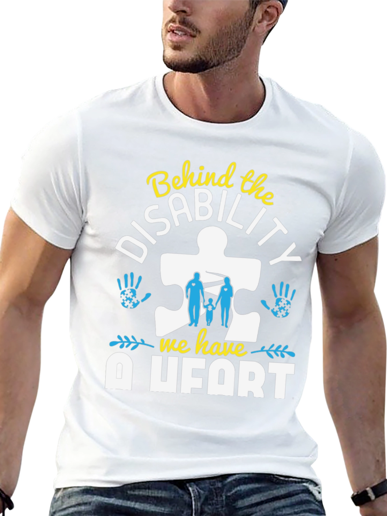 Autism Awareness Puzzle Piece Heart Graphic Tee
