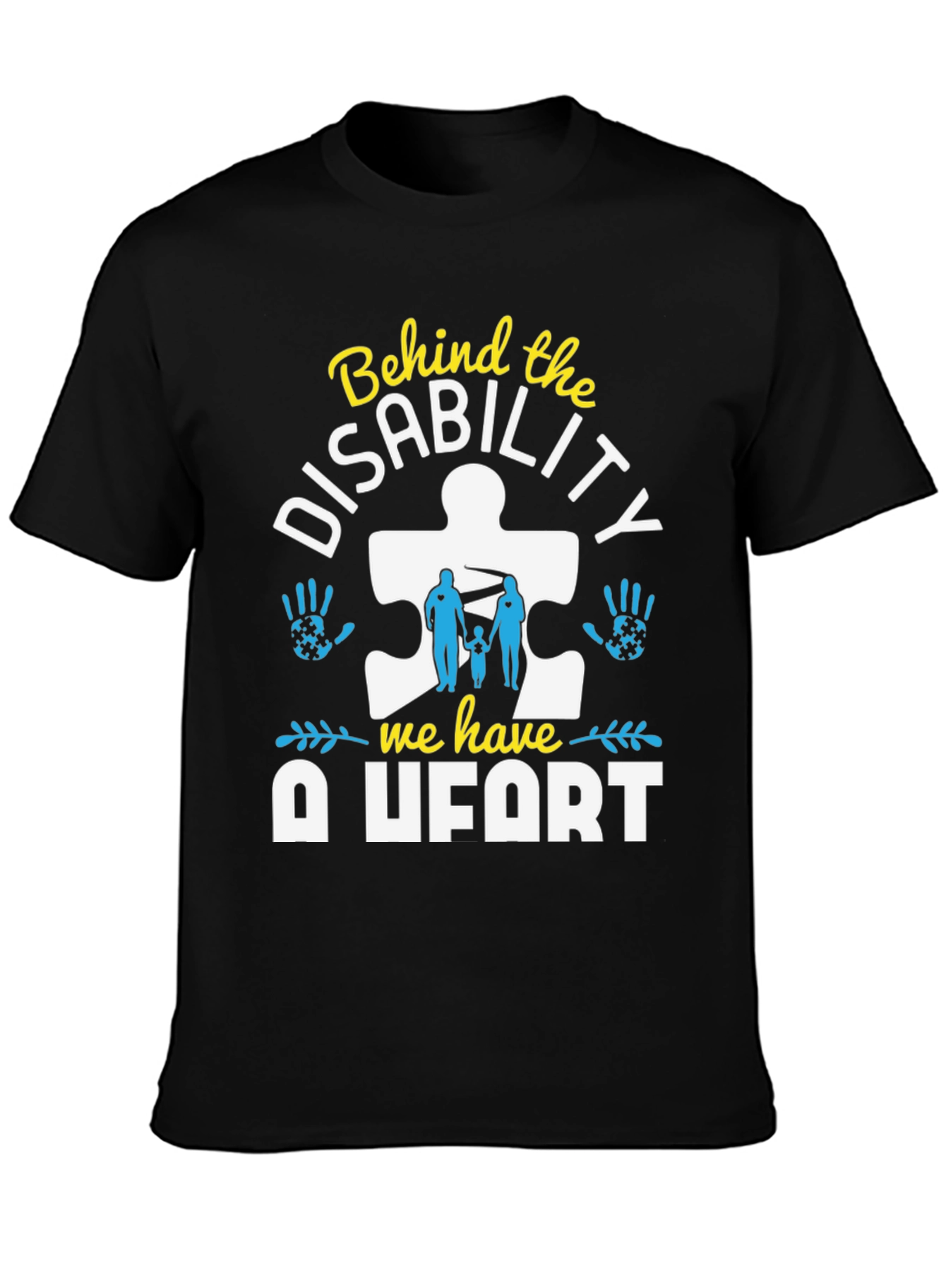 Autism Awareness Puzzle Piece Heart Graphic Tee