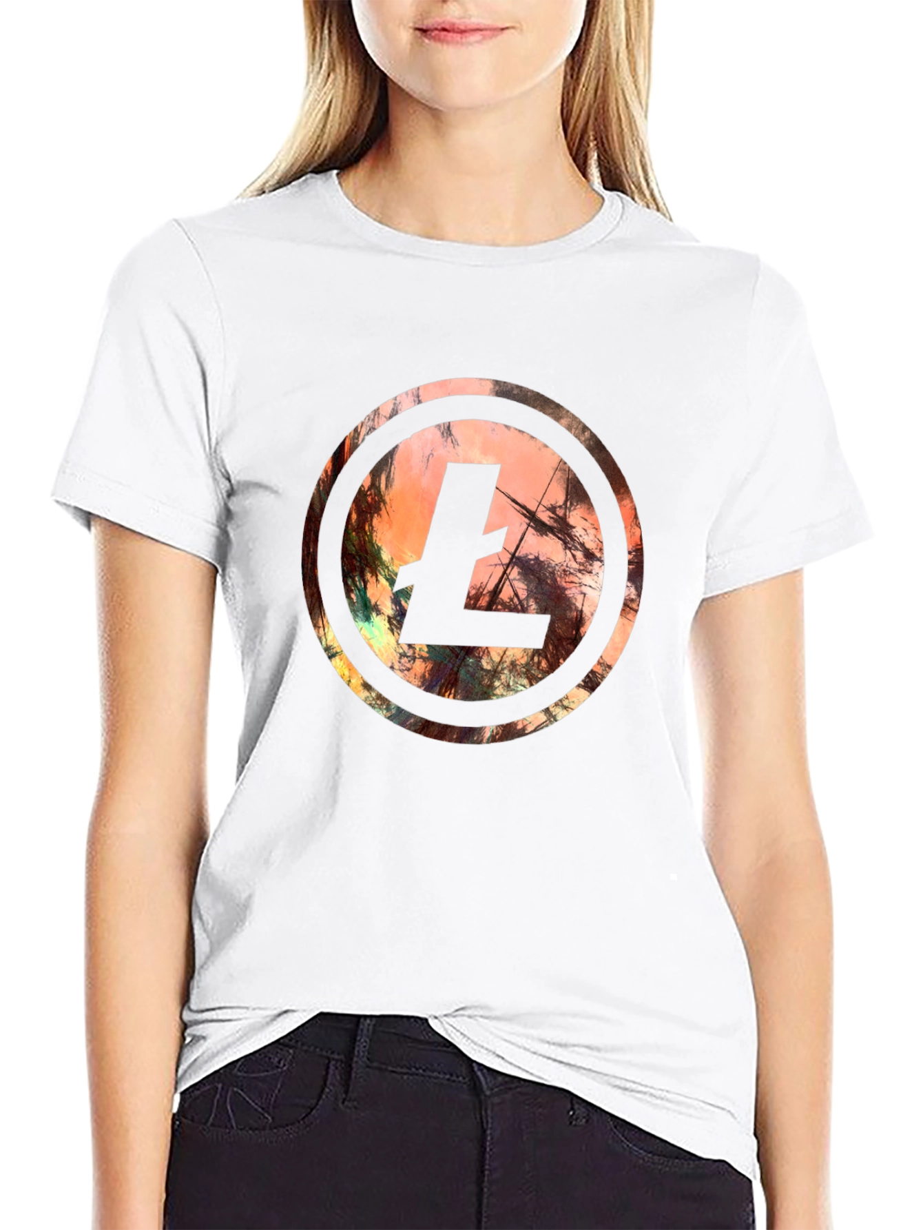 Abstract Litecoin Symbol Graphic Tee