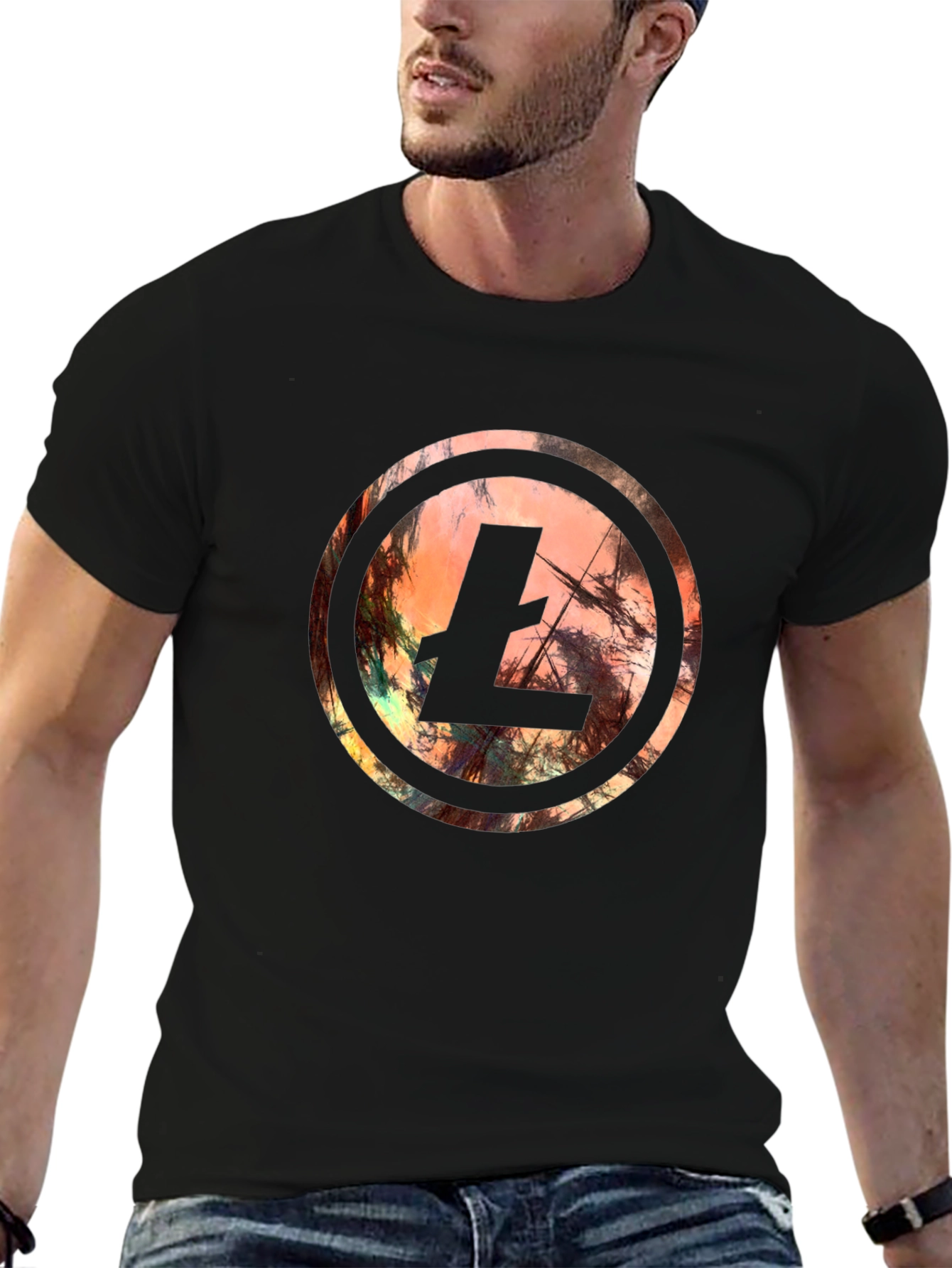 Abstract Litecoin Symbol Graphic Tee
