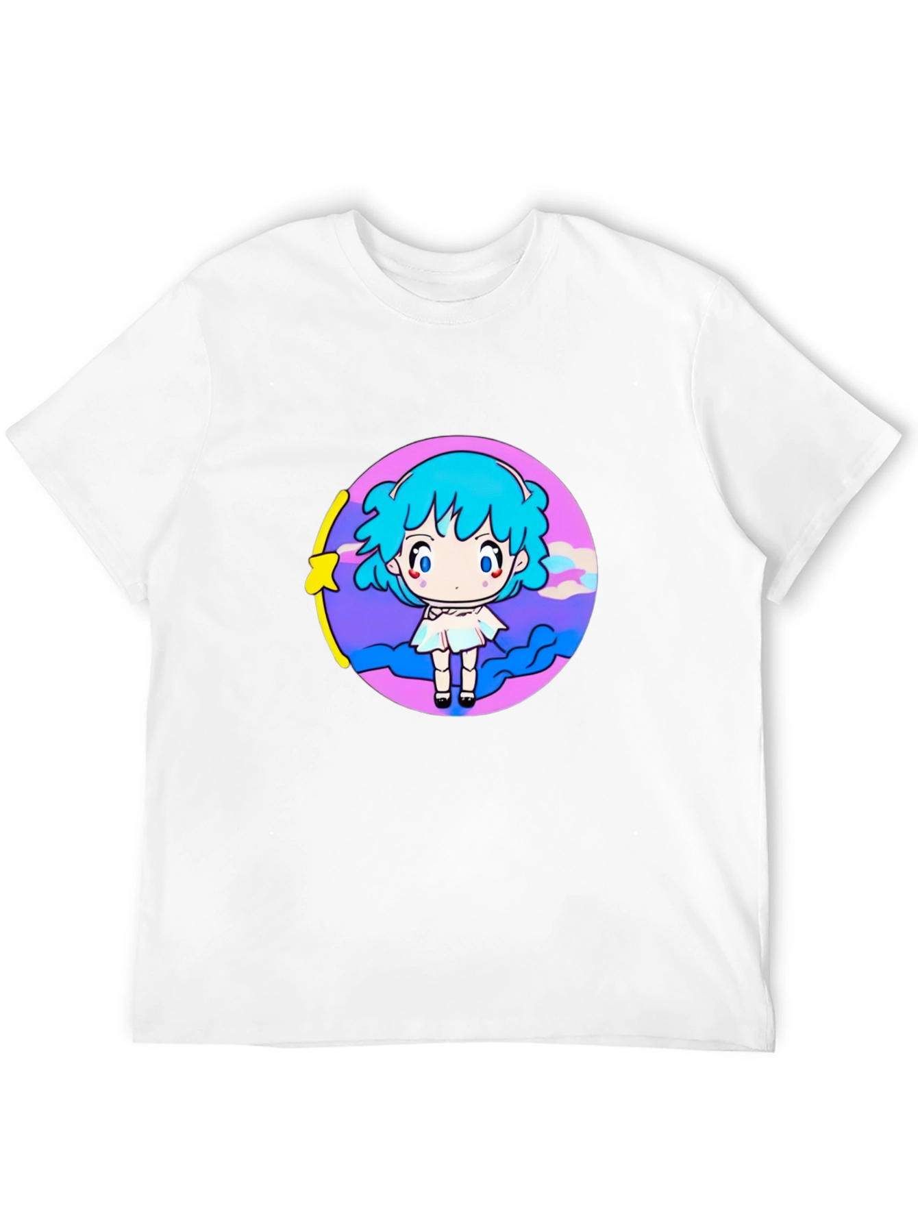 Anime Girl Graphic Tee - Black T-Shirt