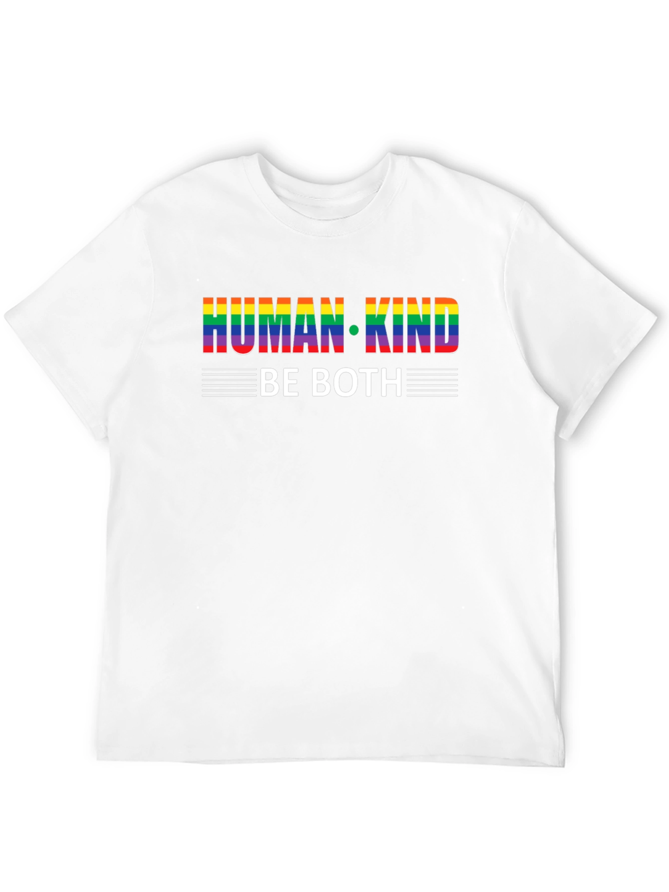 Human Kind Be Both T-Shirt - Pride Rainbow