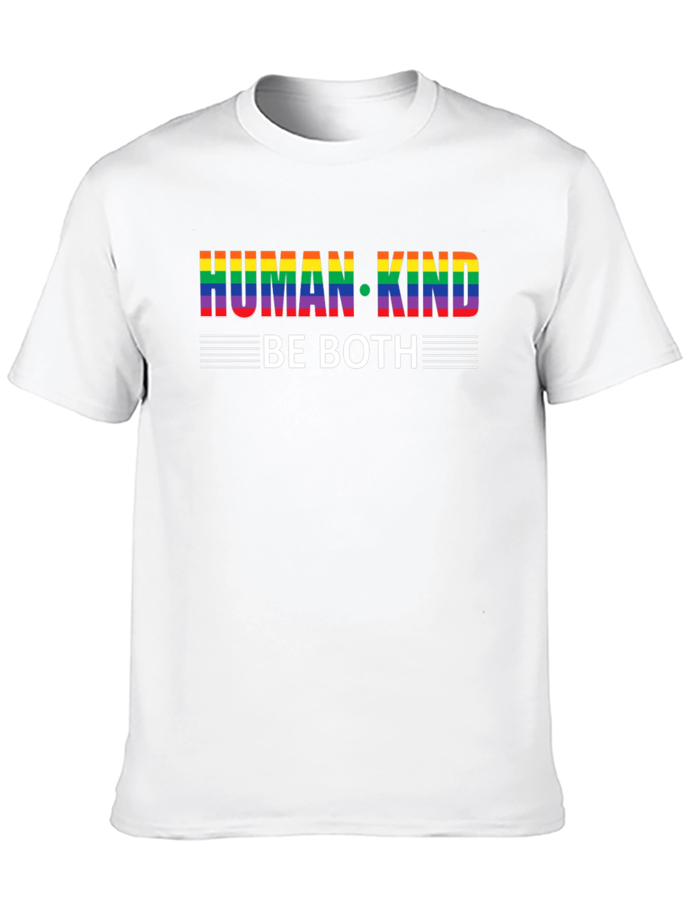 Human Kind Be Both T-Shirt - Pride Rainbow