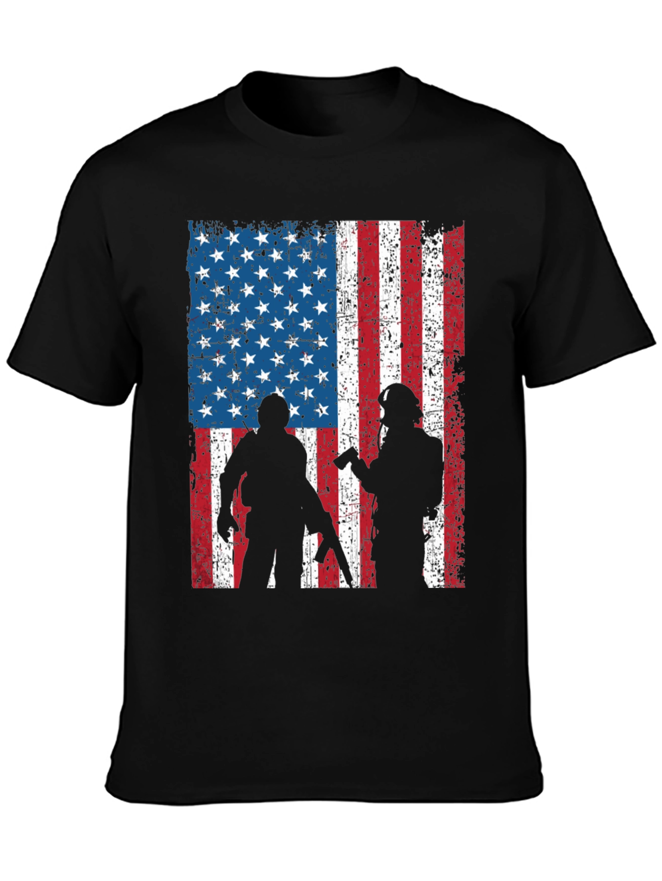American Flag Soldier Graphic Tee