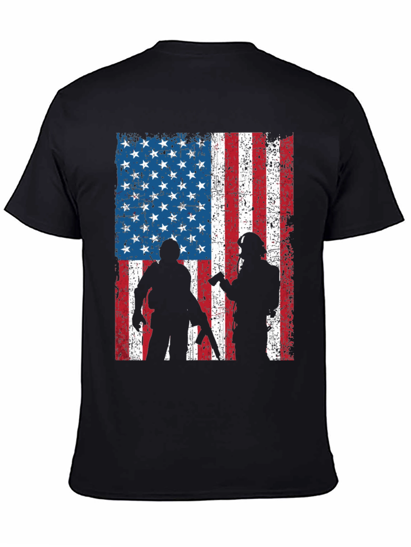 American Flag Soldier Graphic Tee