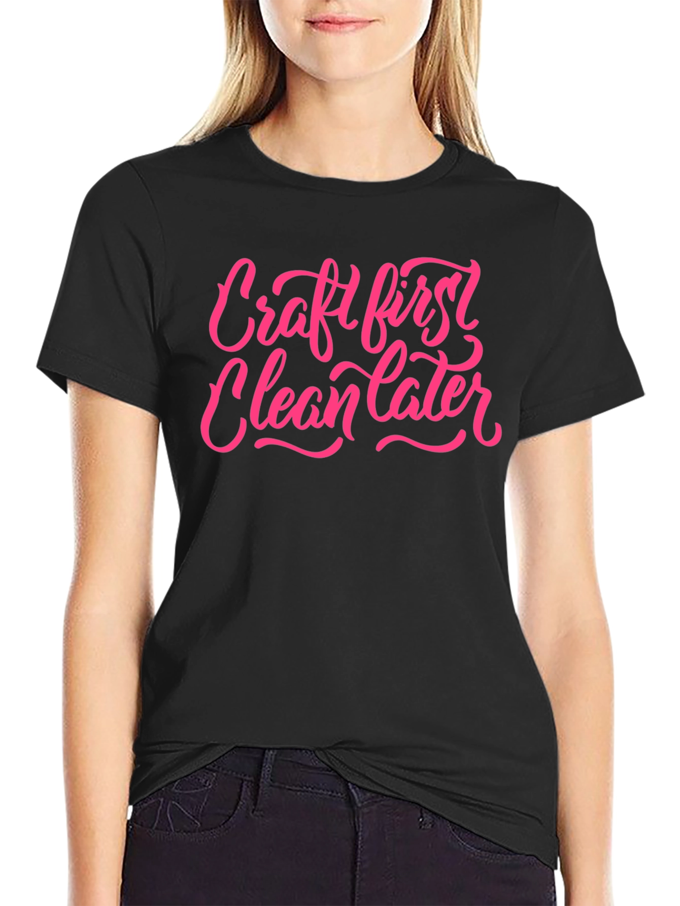 Craft First Clean Later Graphic Tee - Black