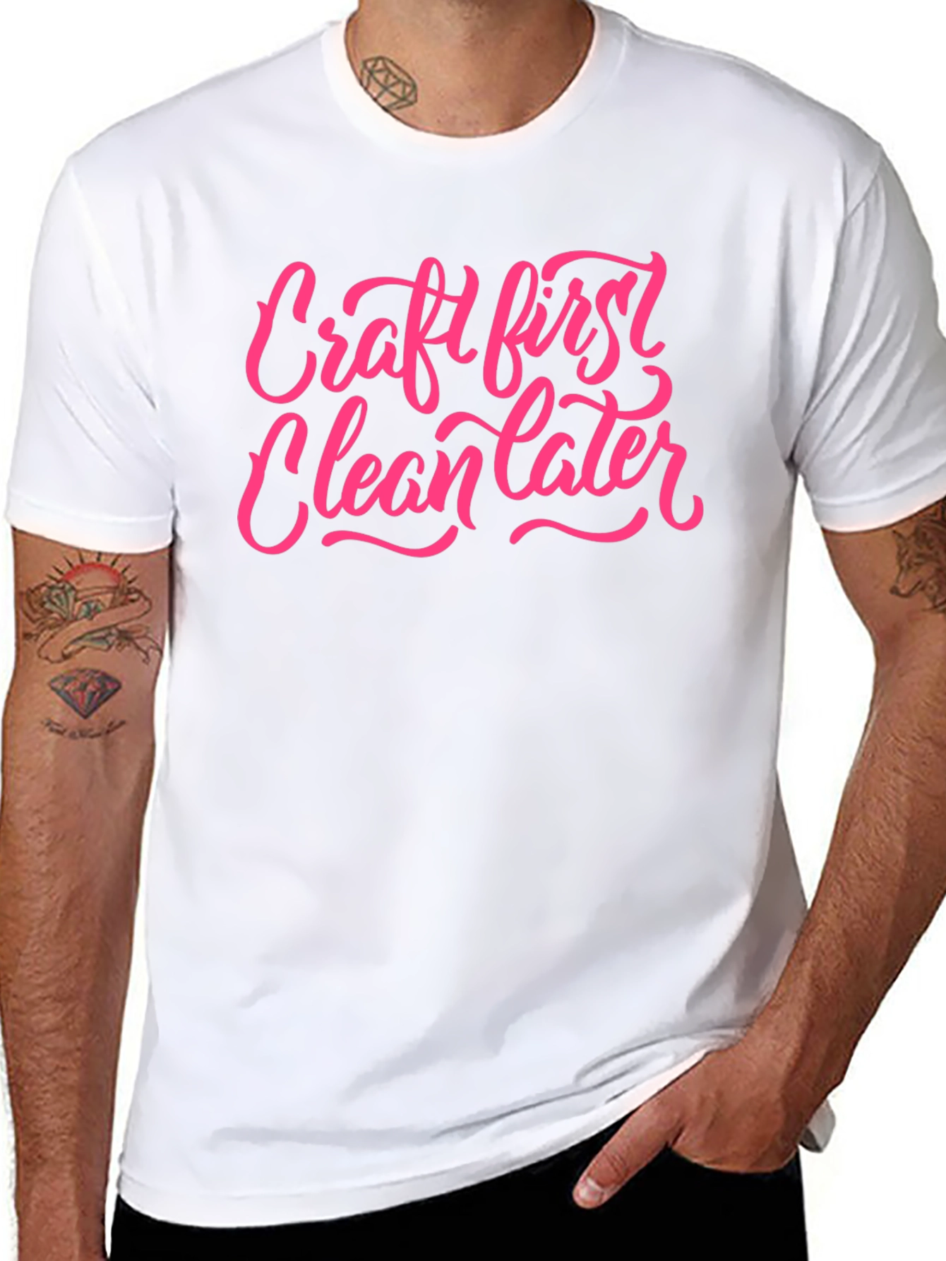 Craft First Clean Later Graphic Tee - Black