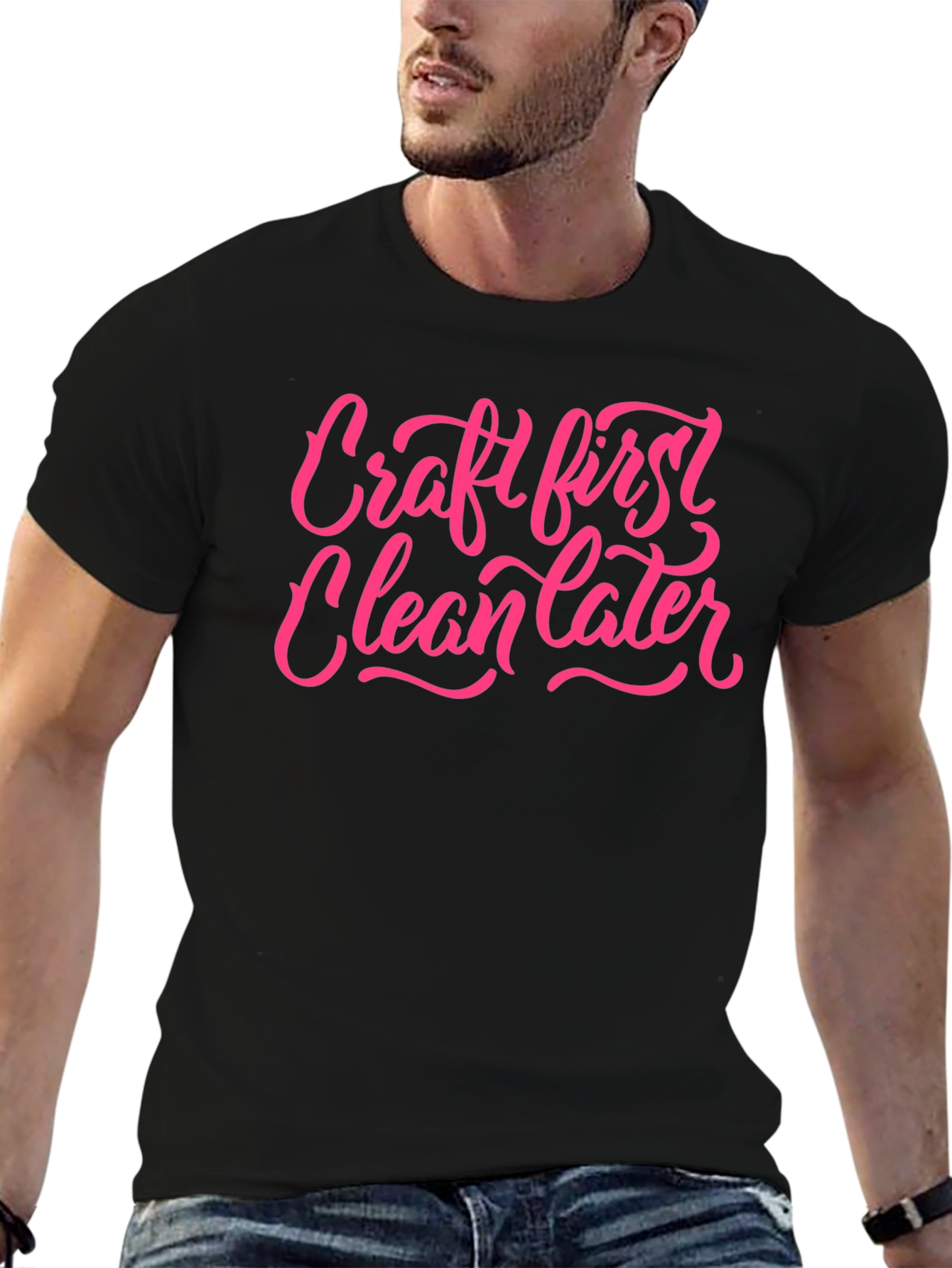Craft First Clean Later Graphic Tee - Black