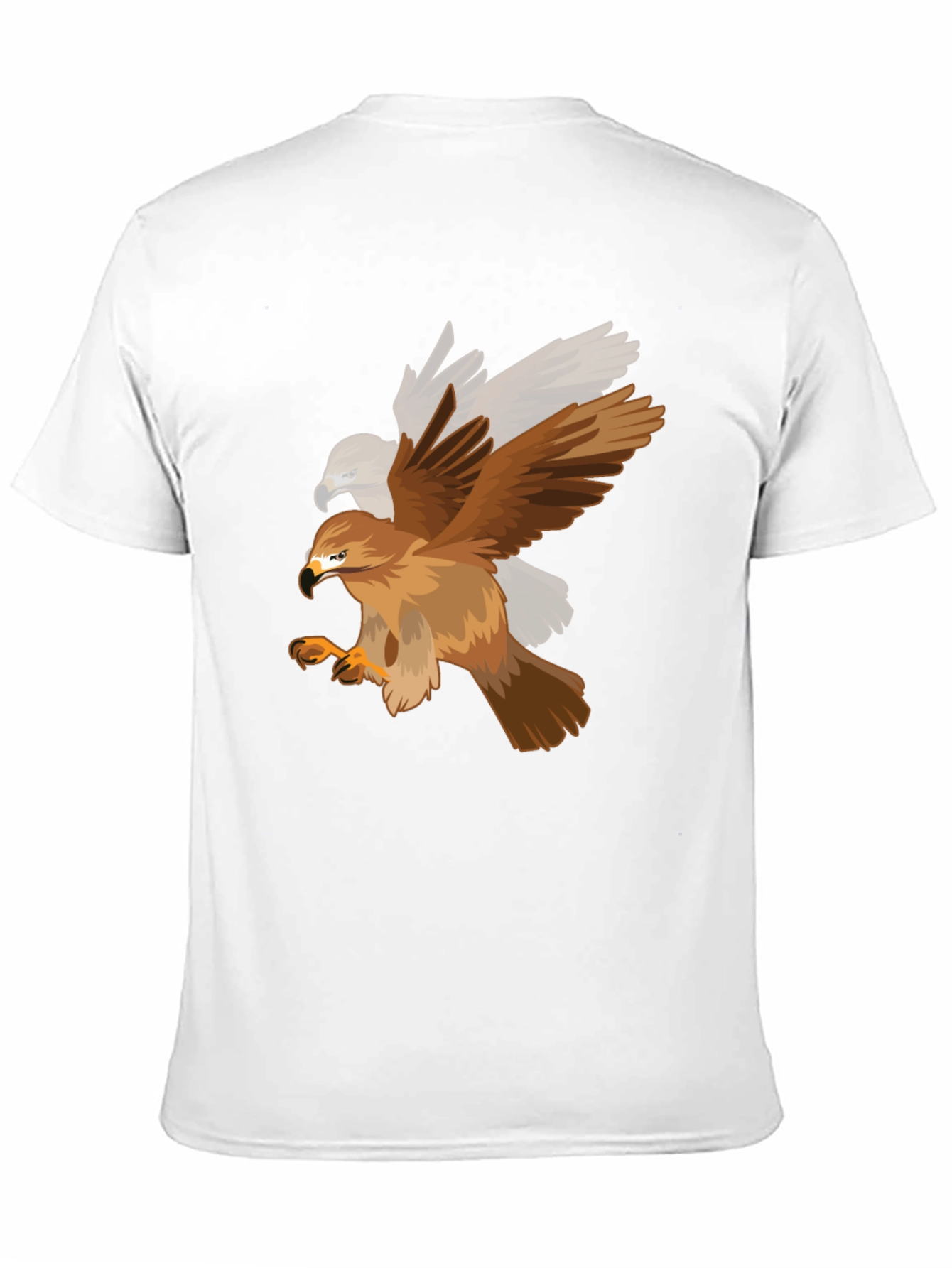 Mens Eagle Graphic Print Black T-Shirt