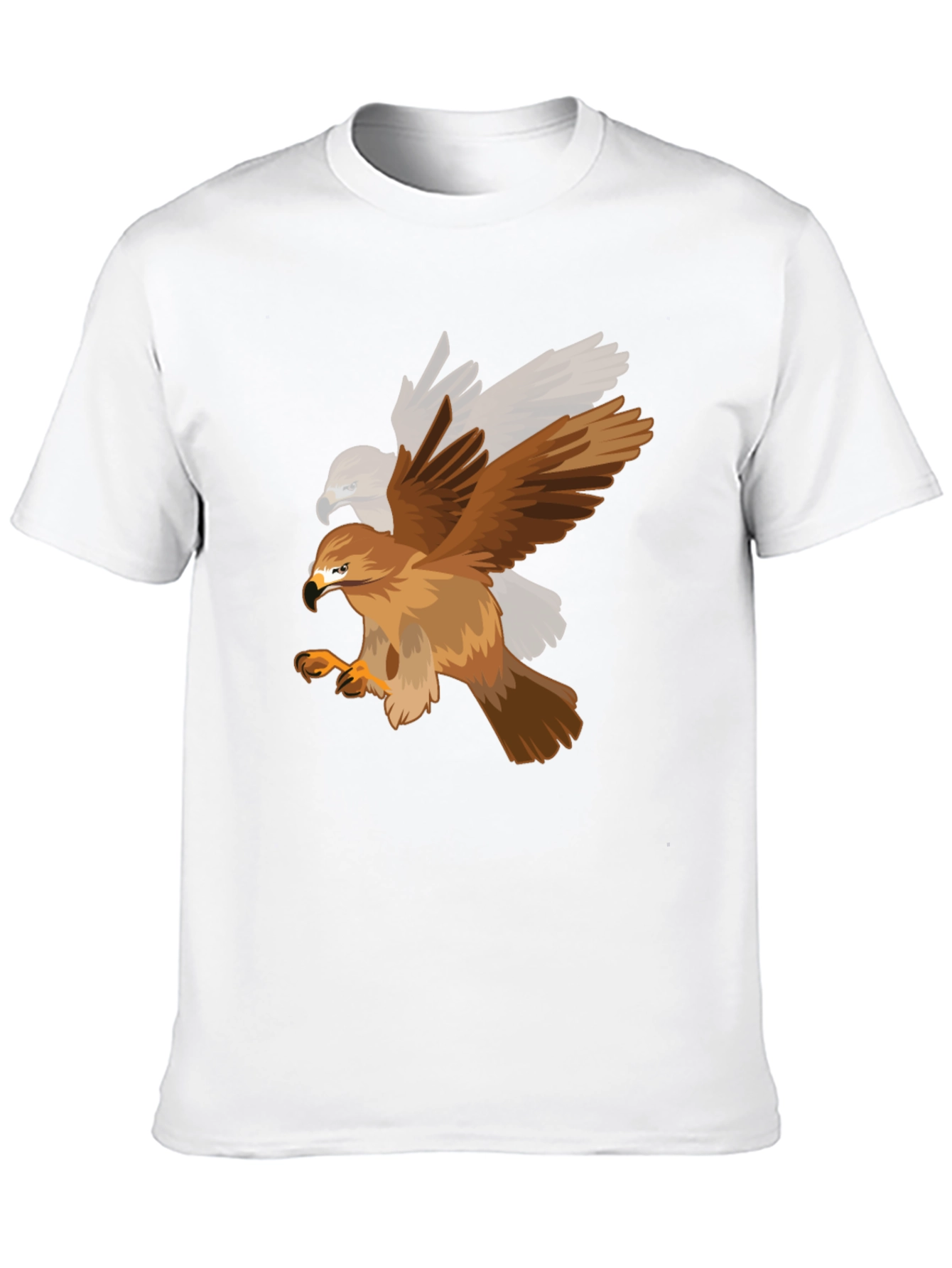 Mens Eagle Graphic Print Black T-Shirt
